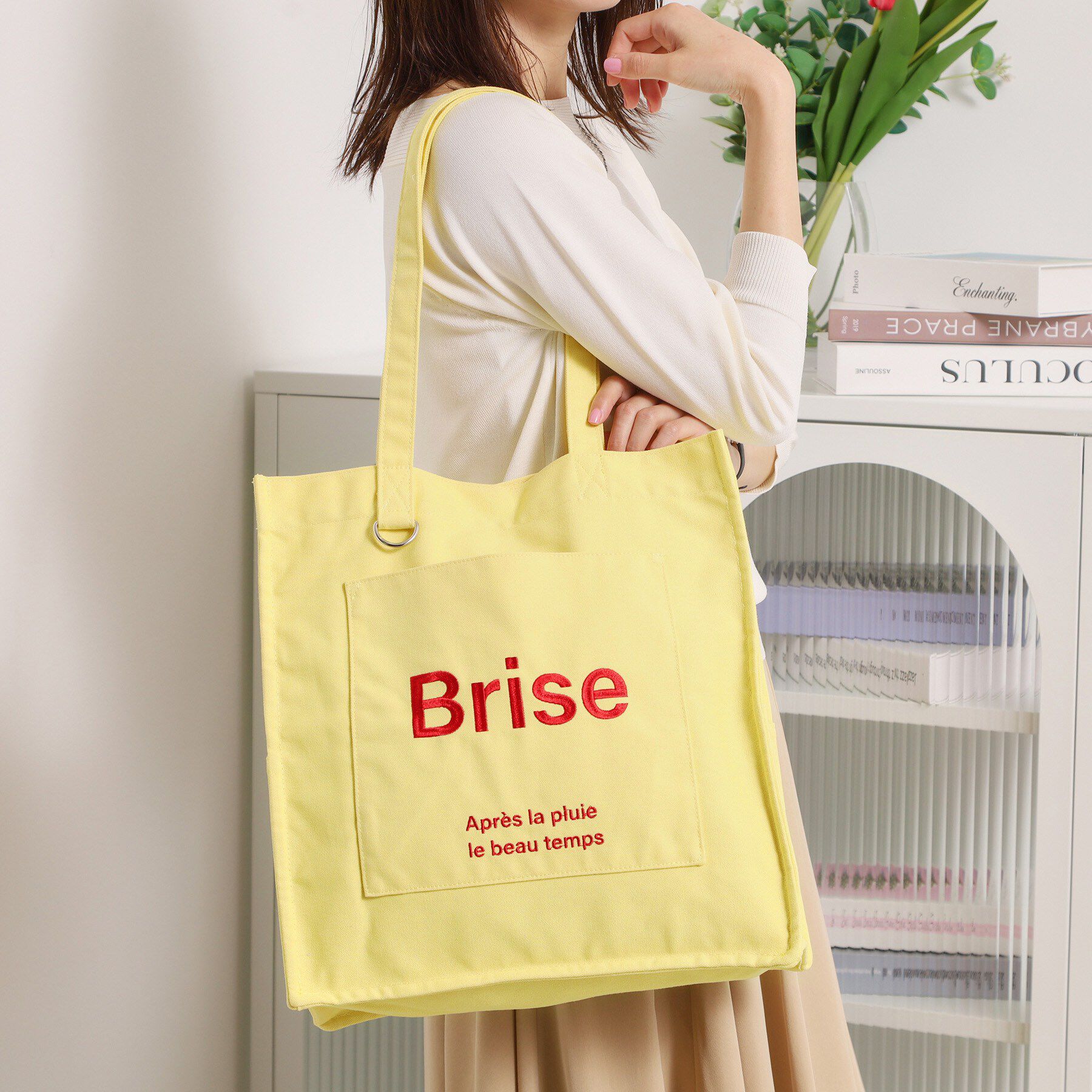 ITS&rsquo;DEMO「【A4対応】ポケットスクエアトート」|トートバッグ|イエロー(032)