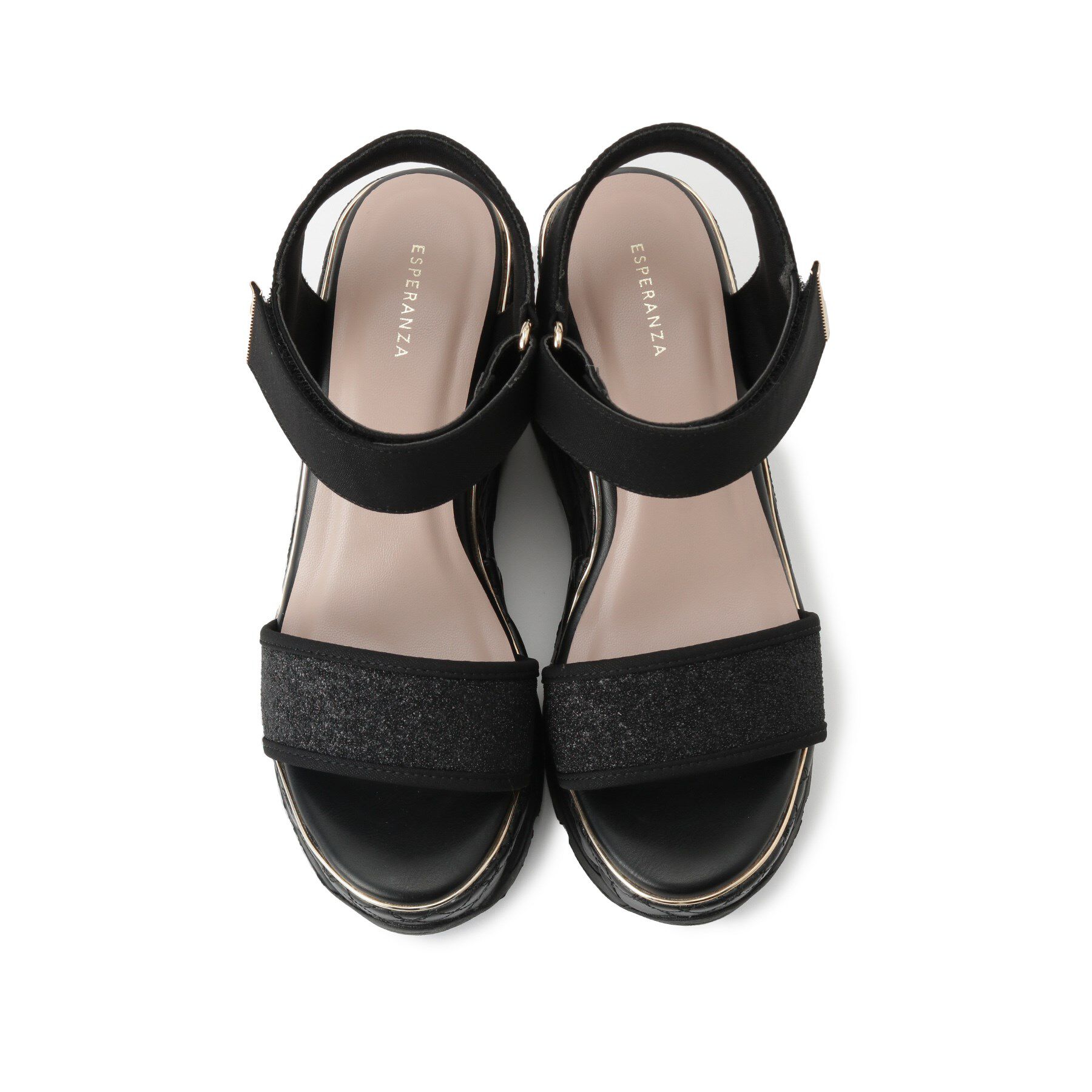 ESPERANZA「キルティングウェッジソールスポサン」|サンダル|