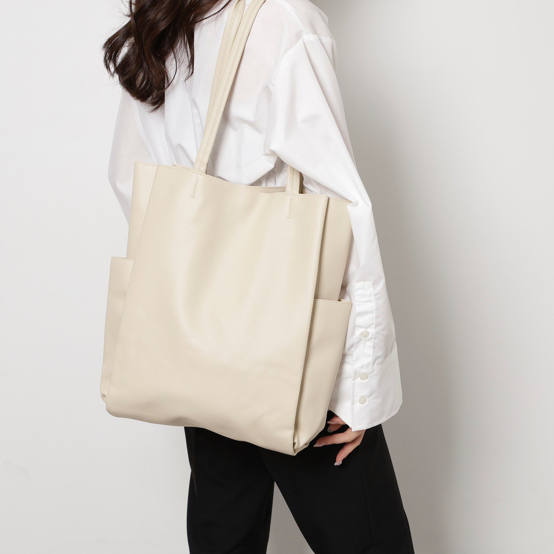 Ober Tashe「【新生活・新学期】収納上手になれるトート」|トートバッグ|アイボリー(004)