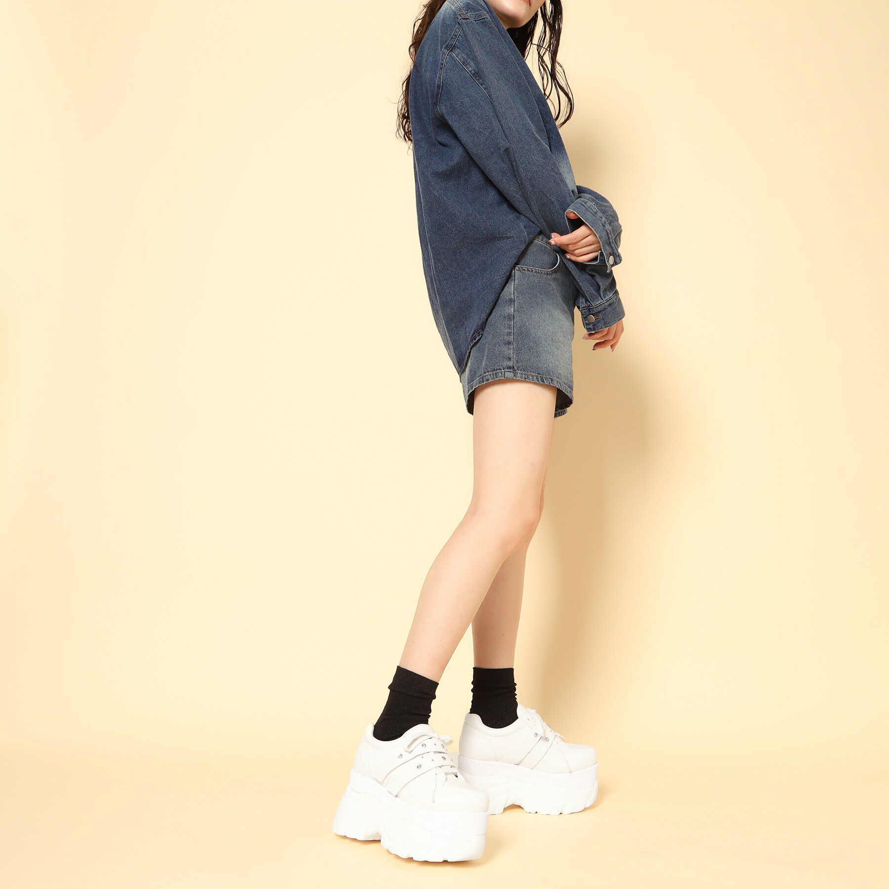 ESPERANZA「ラインストーンスタッズ厚底スニーカー」|スニーカー|