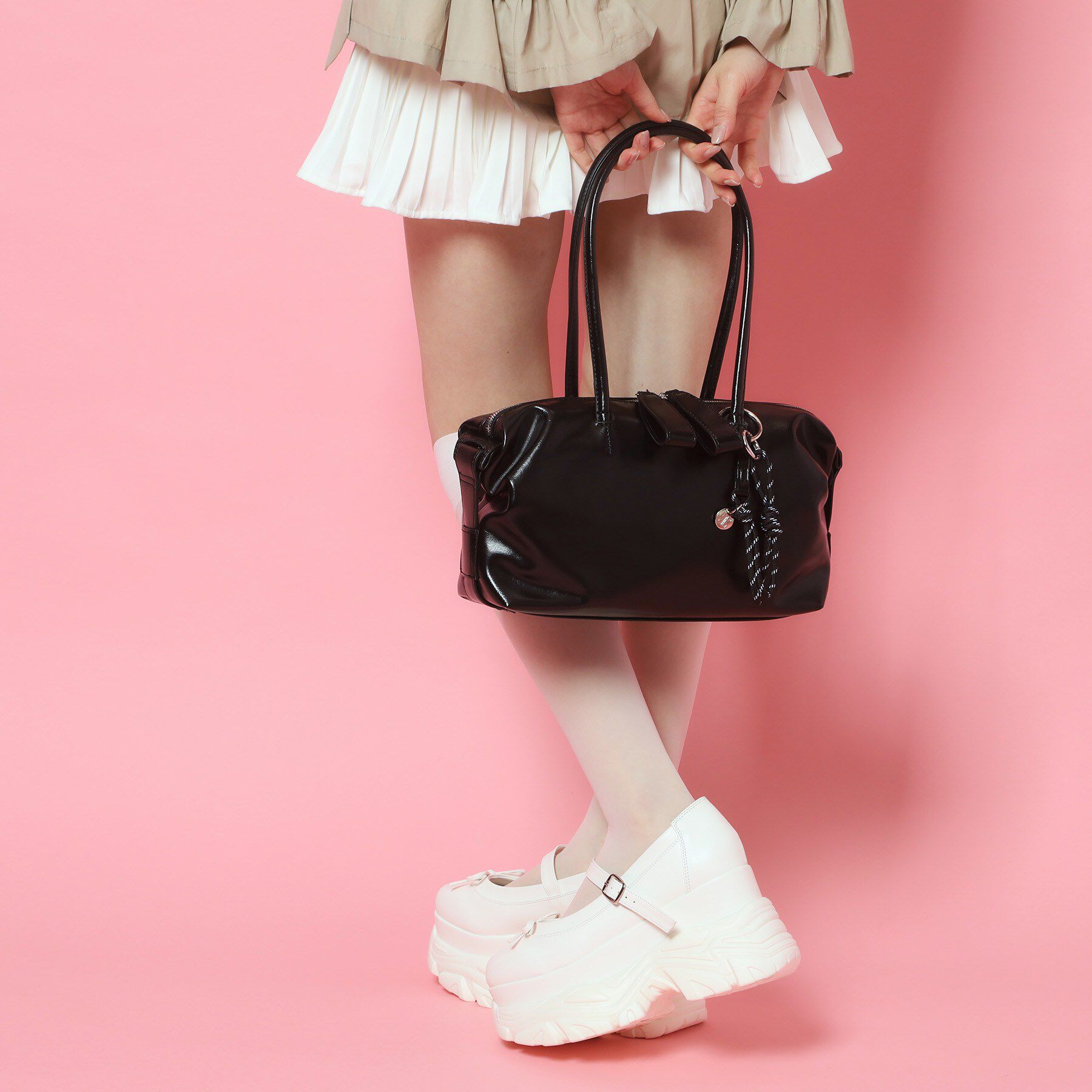 Ober Tashe「チャーム付きボストンバッグ」|ボストンバッグ|