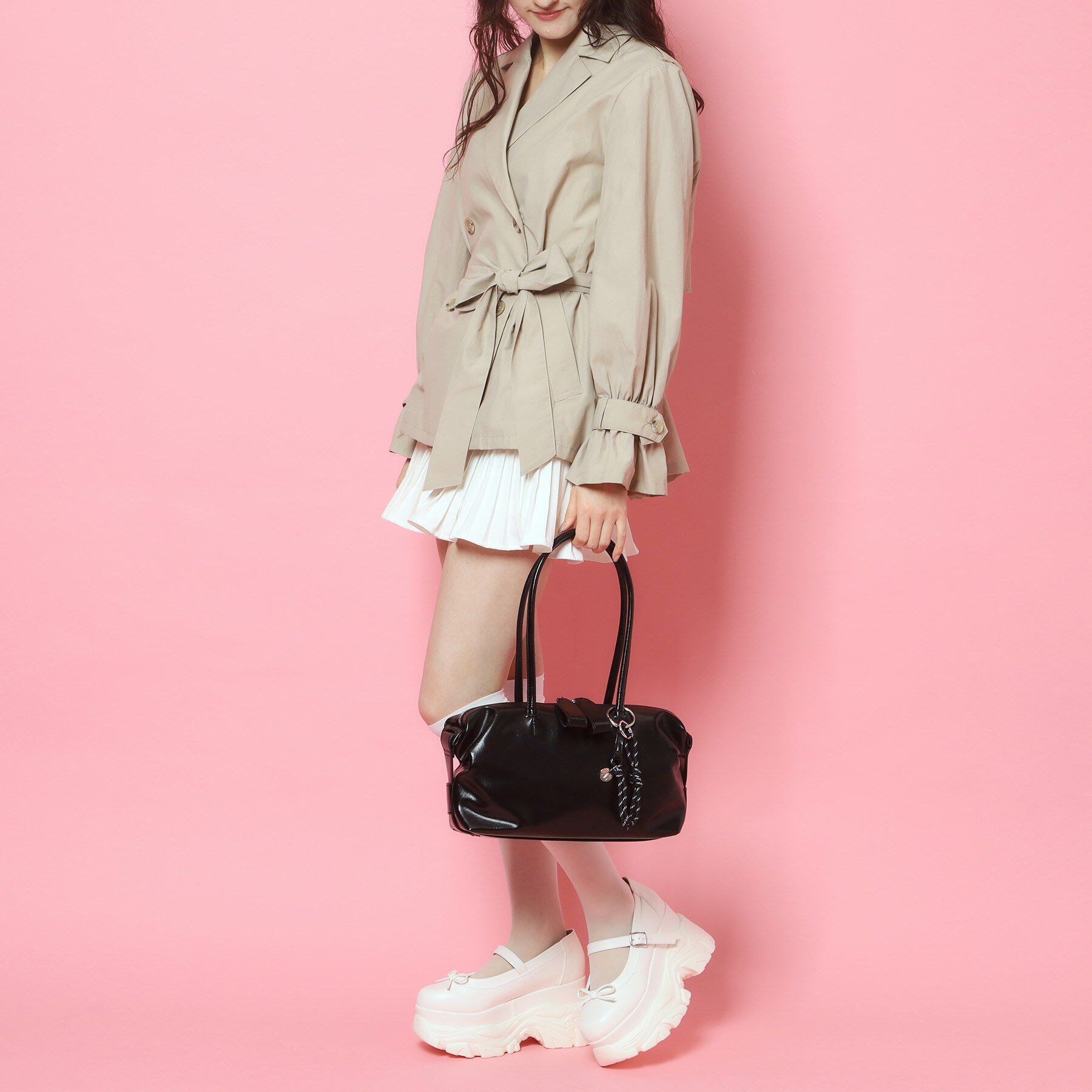 Ober Tashe「チャーム付きボストンバッグ」|ボストンバッグ|