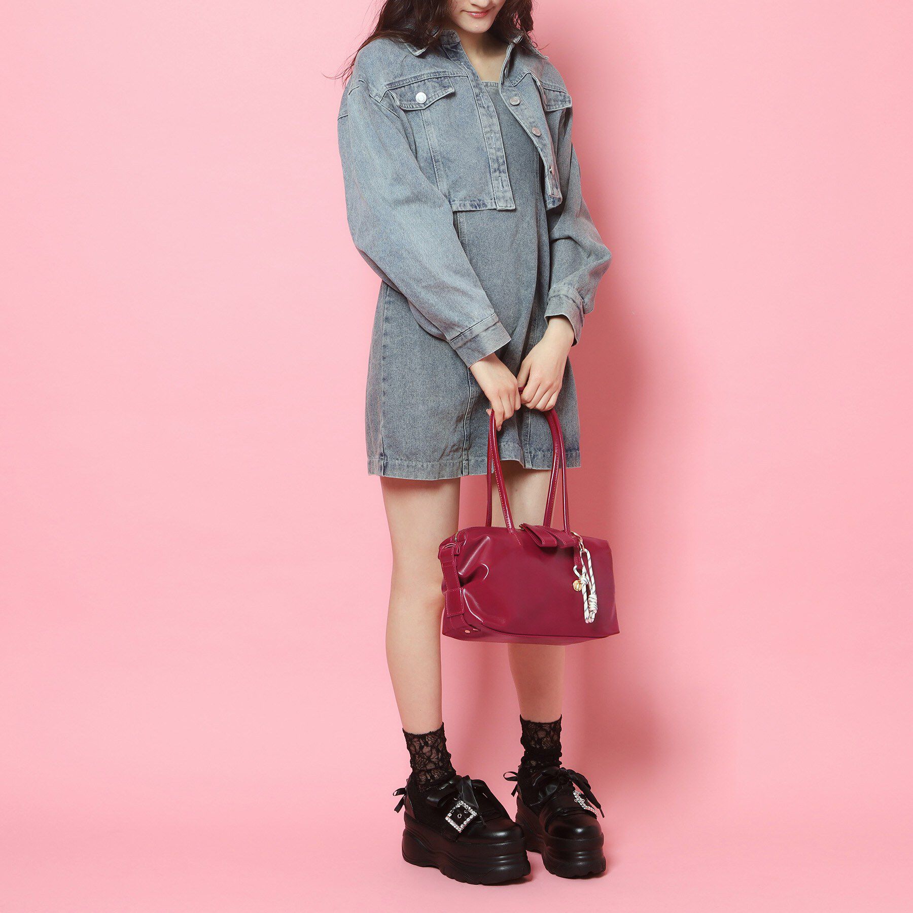 Ober Tashe「チャーム付きボストンバッグ」|ボストンバッグ|