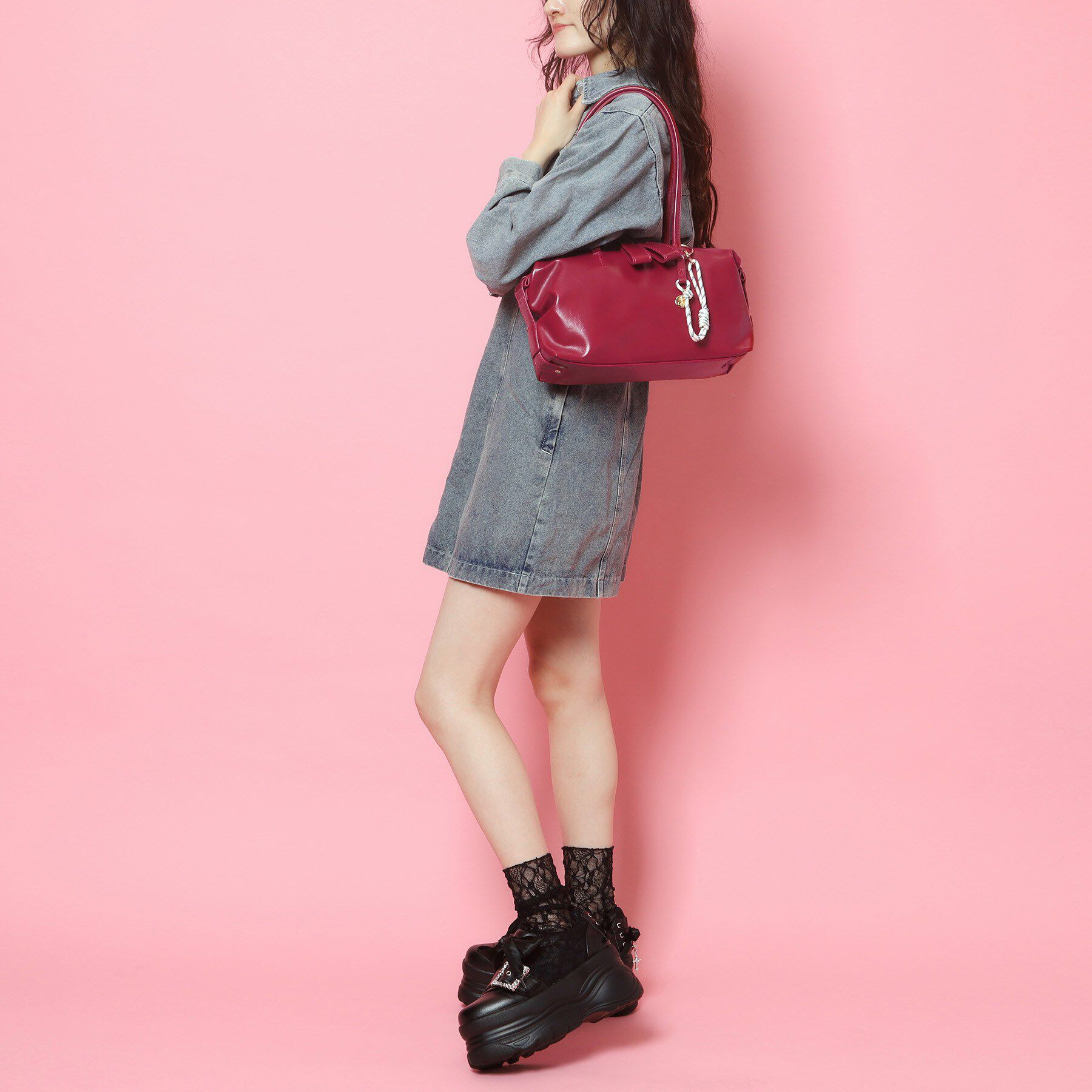 Ober Tashe「チャーム付きボストンバッグ」|ボストンバッグ|