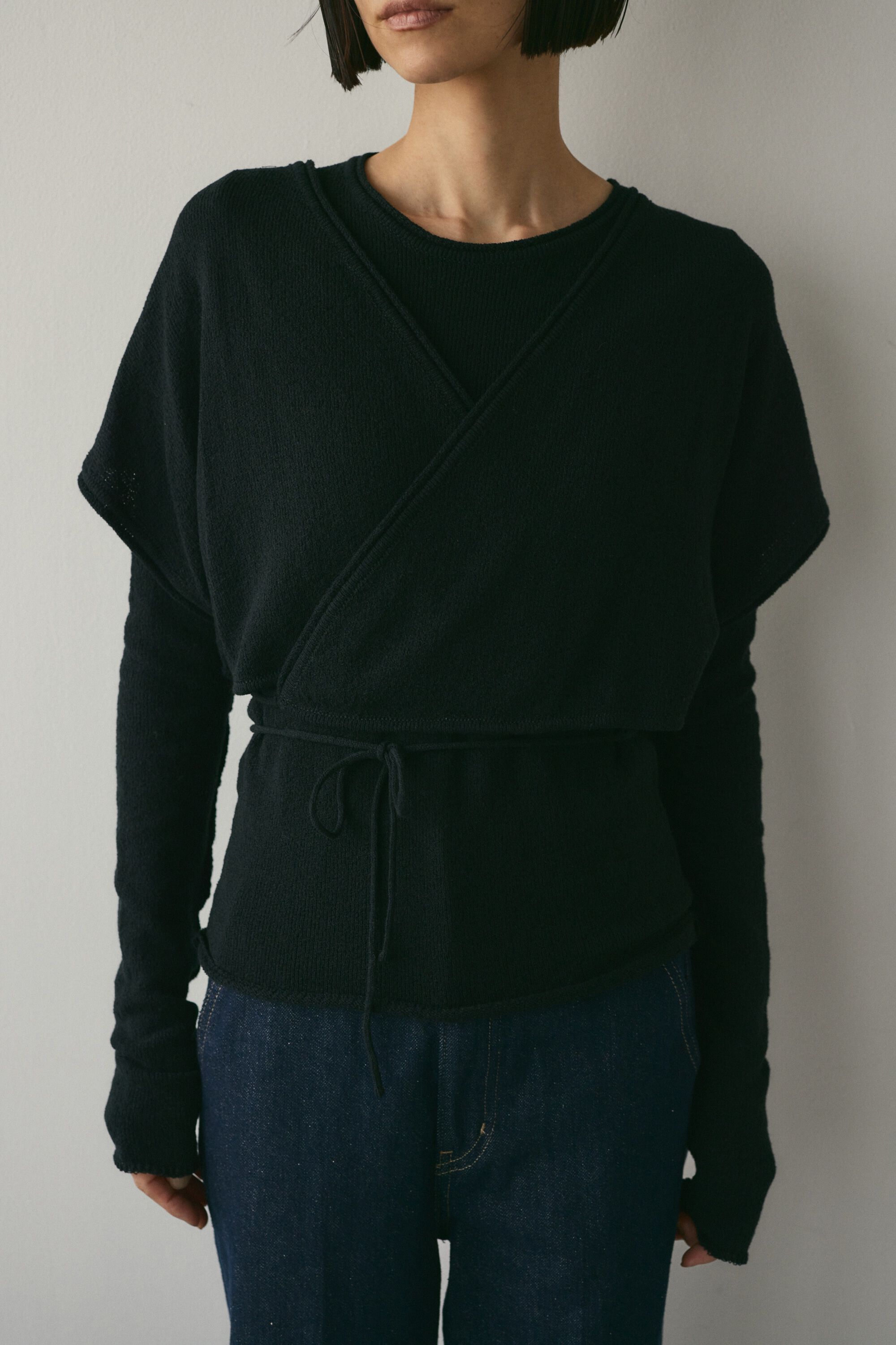 STYLEMIXER「カシュクールベストセットニット」|ニット・セーター|