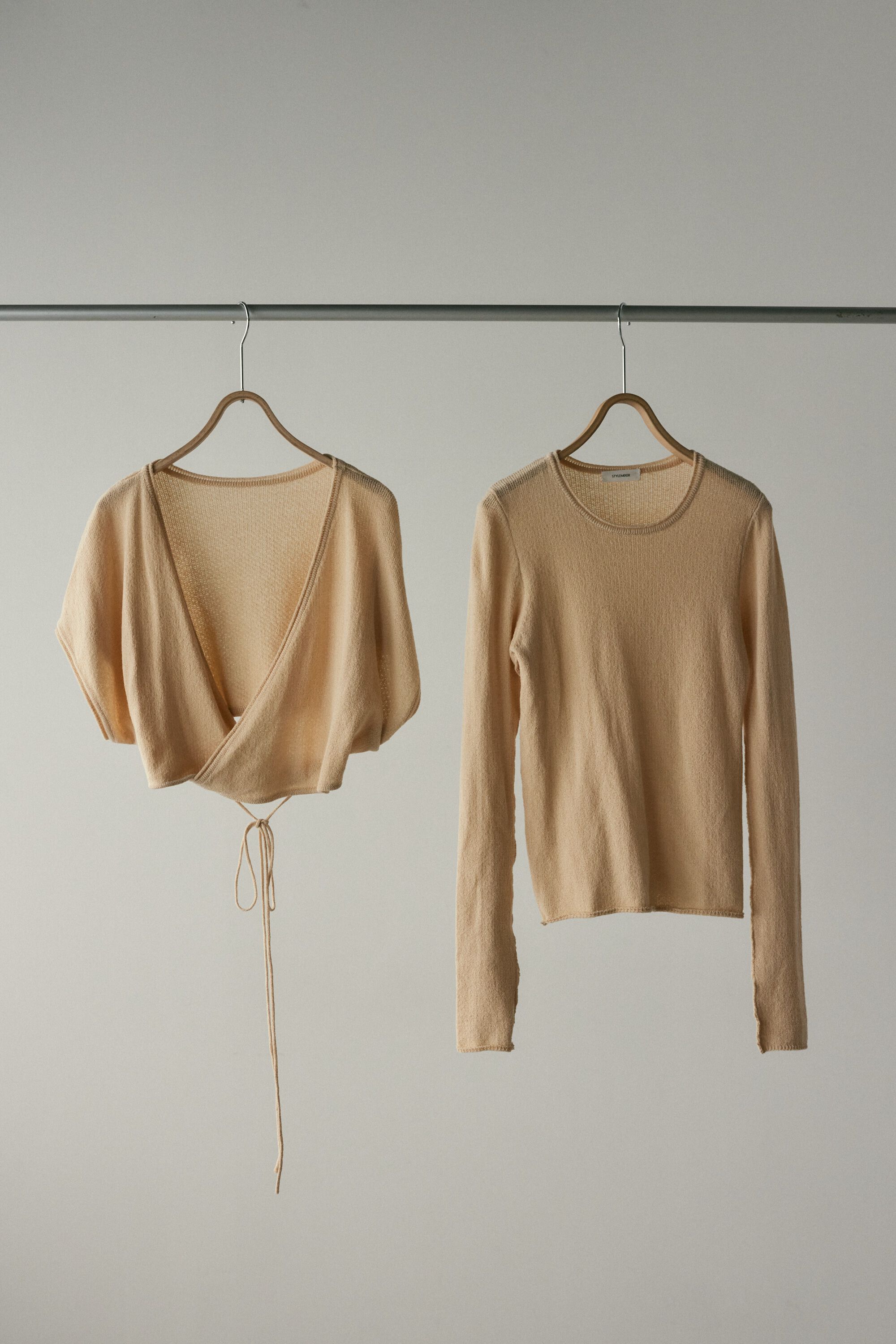 STYLEMIXER「カシュクールベストセットニット」|ニット・セーター|