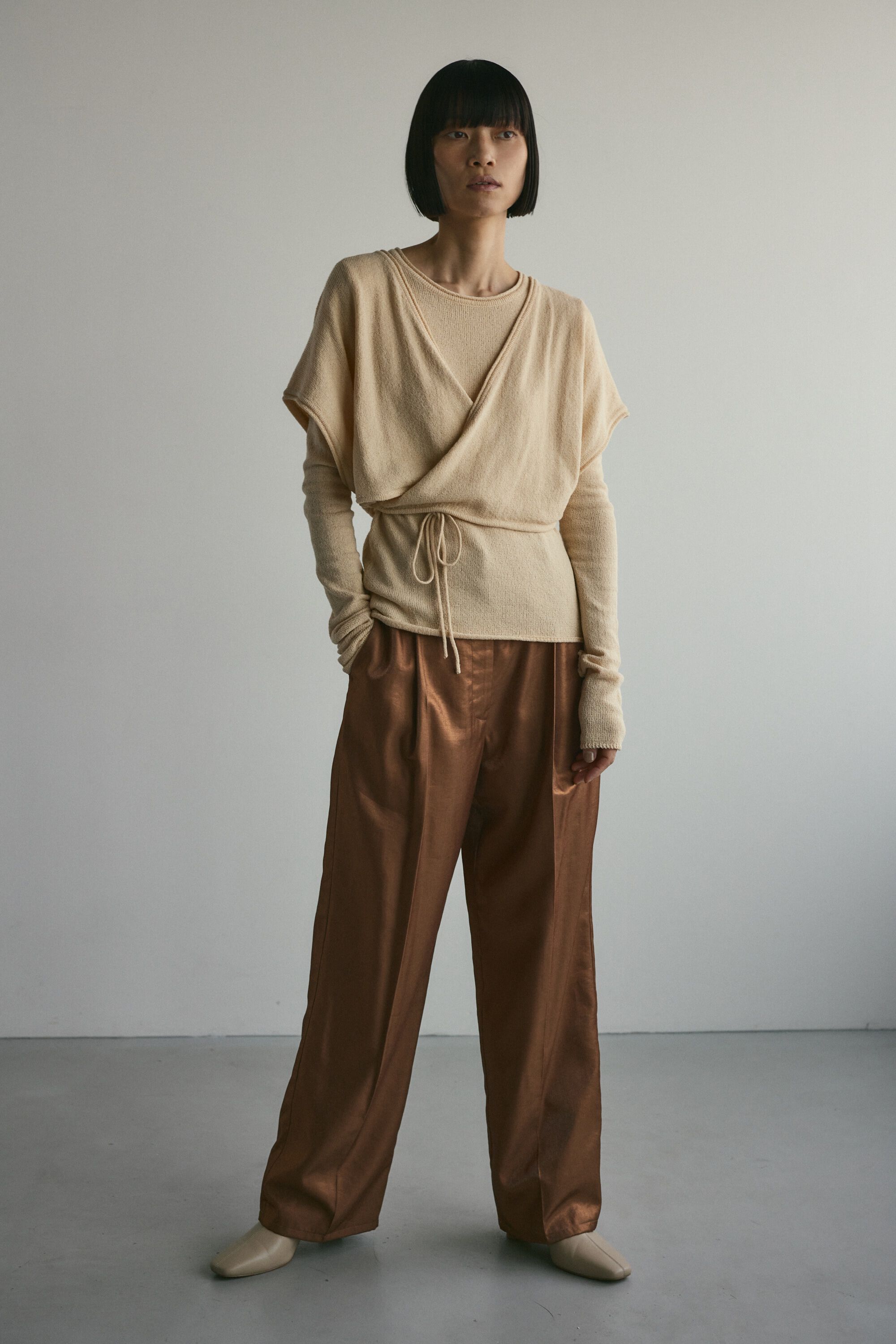 STYLEMIXER「カシュクールベストセットニット」|ニット・セーター|