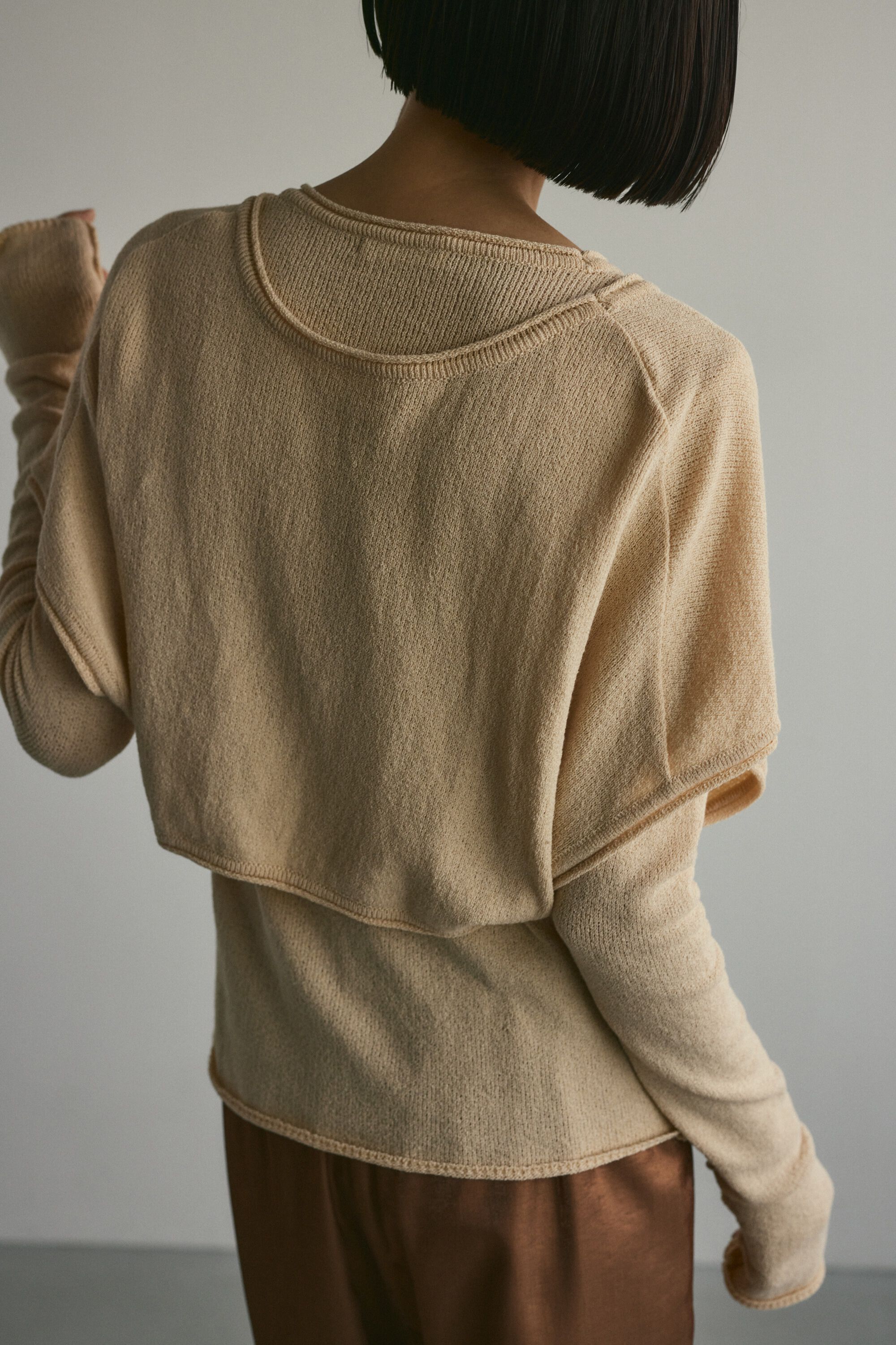 STYLEMIXER「カシュクールベストセットニット」|ニット・セーター|