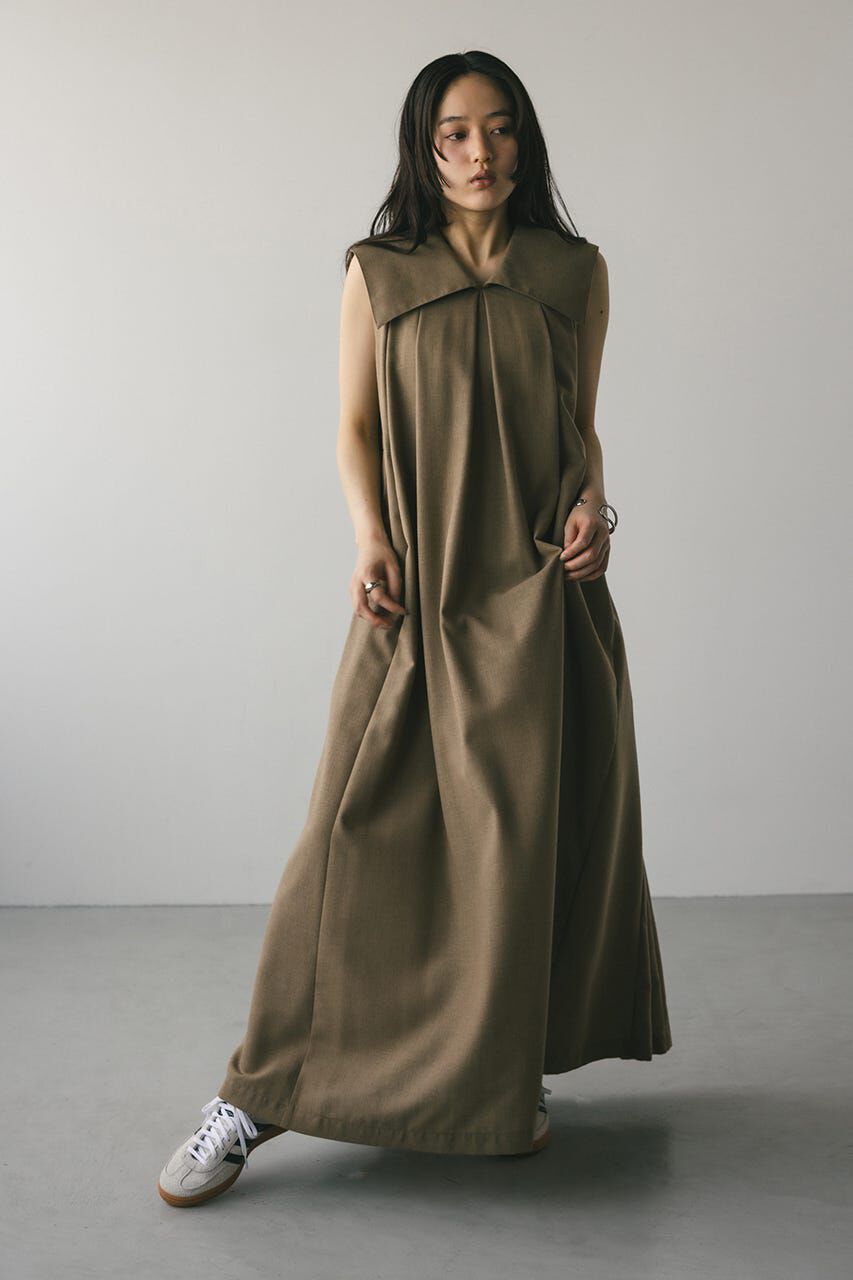 STYLEMIXER「ビッグカラーフレアワンピース」|ワンピース|