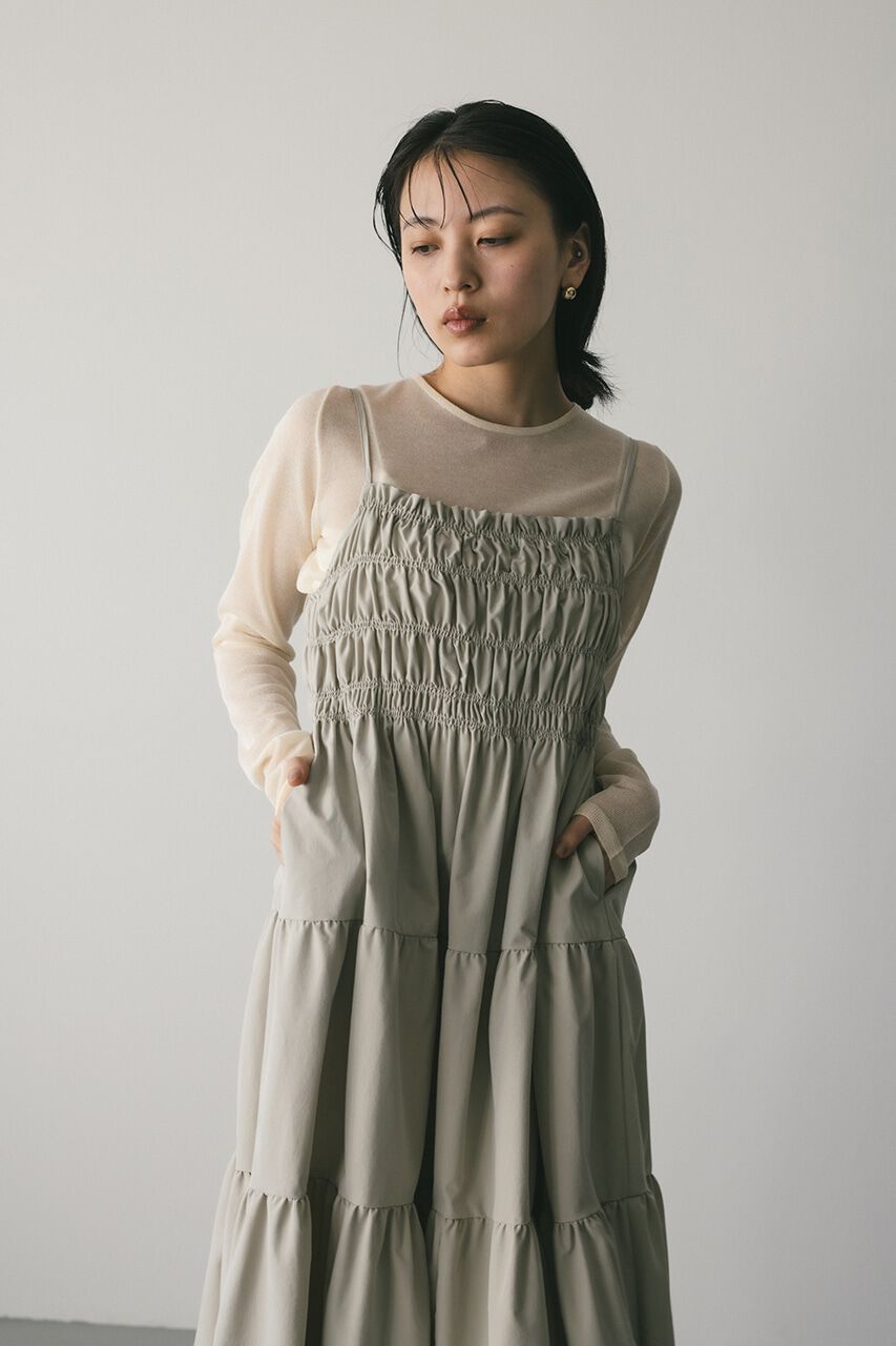 STYLEMIXER「シャーリングバルーンキャミワンピース」|ワンピース|