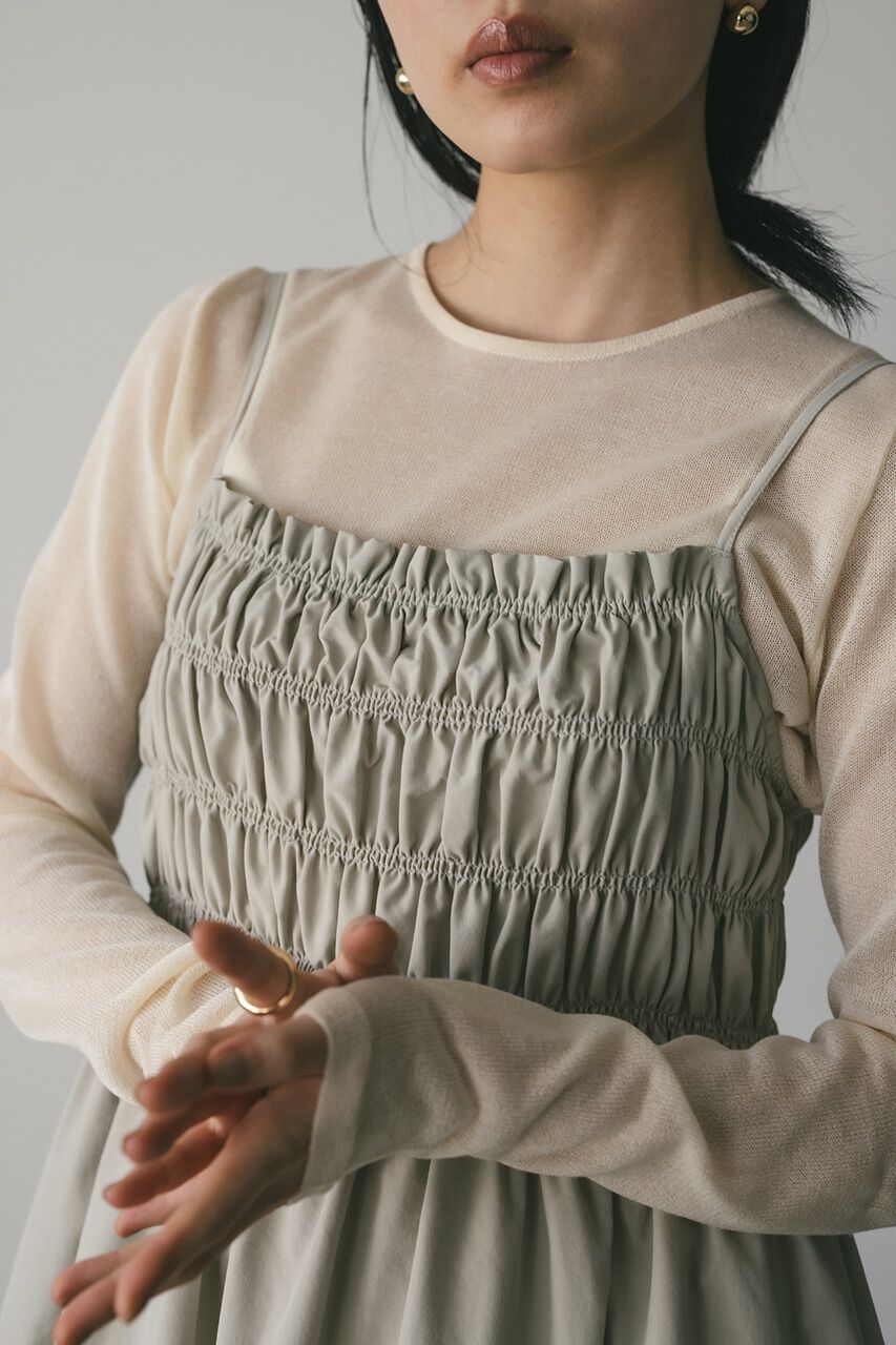 STYLEMIXER「シャーリングバルーンキャミワンピース」|ワンピース|