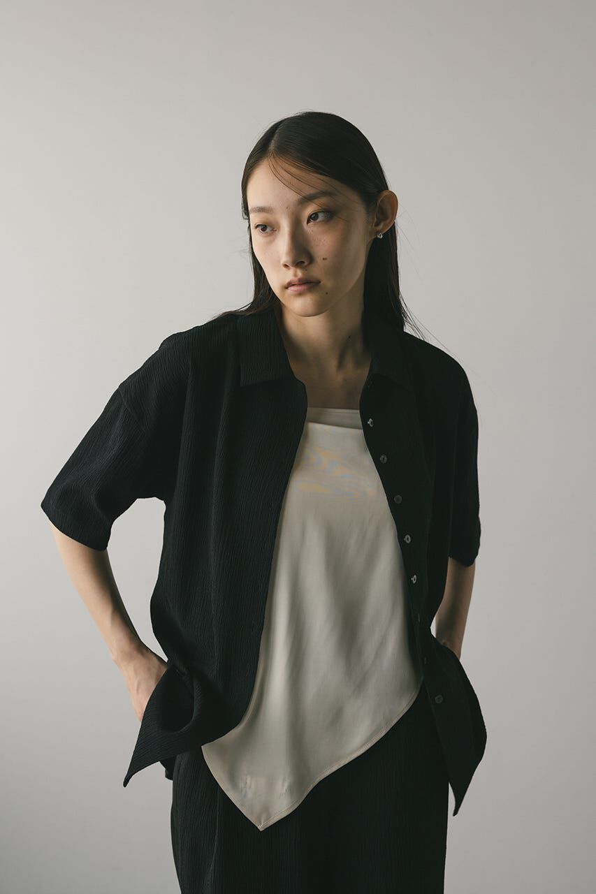 STYLEMIXER「リンクルハーフスリーブシャツ」|シャツ・ブラウス|