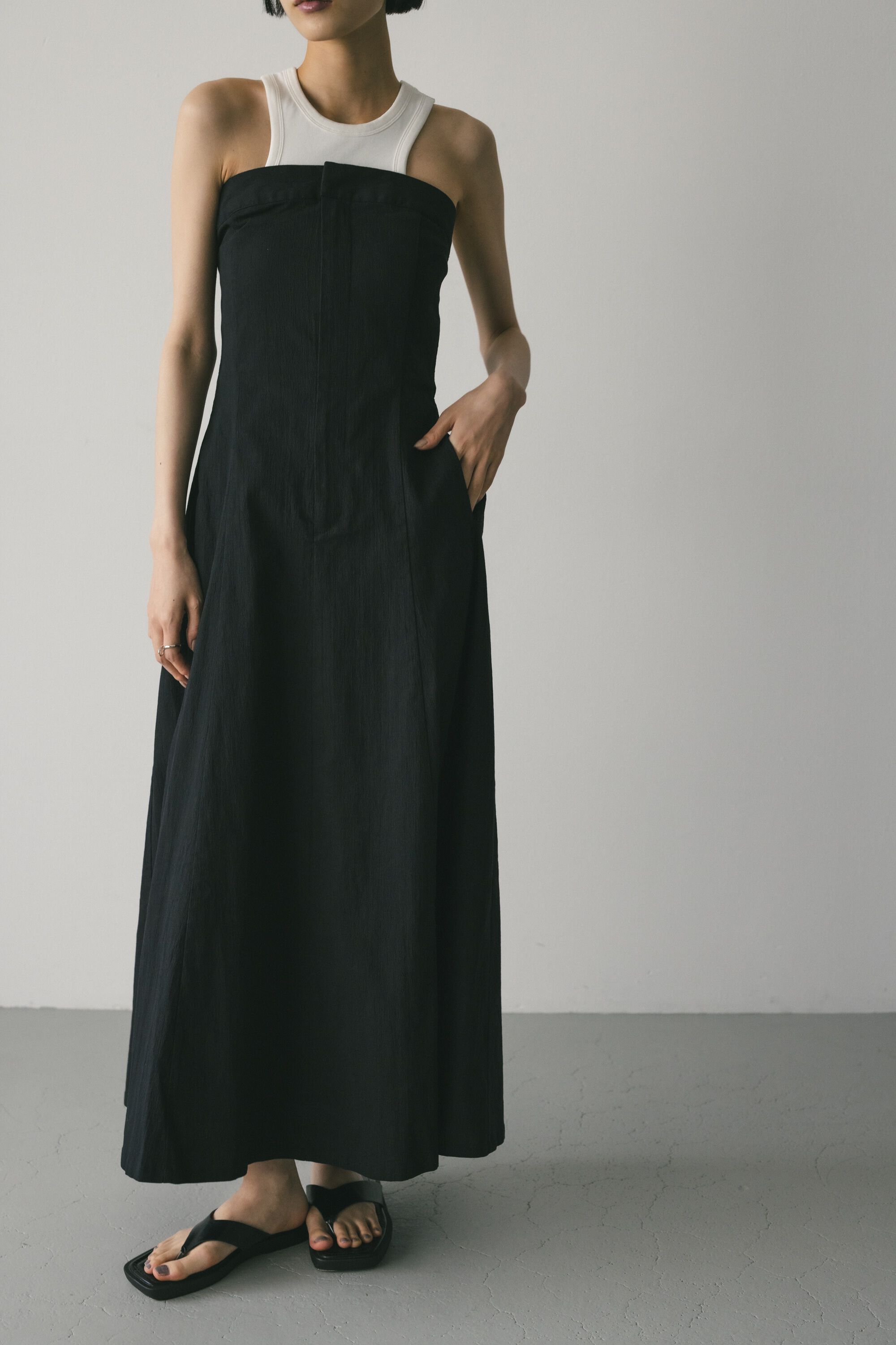 STYLEMIXER「パネルフレアベアワンピース」|ワンピース|