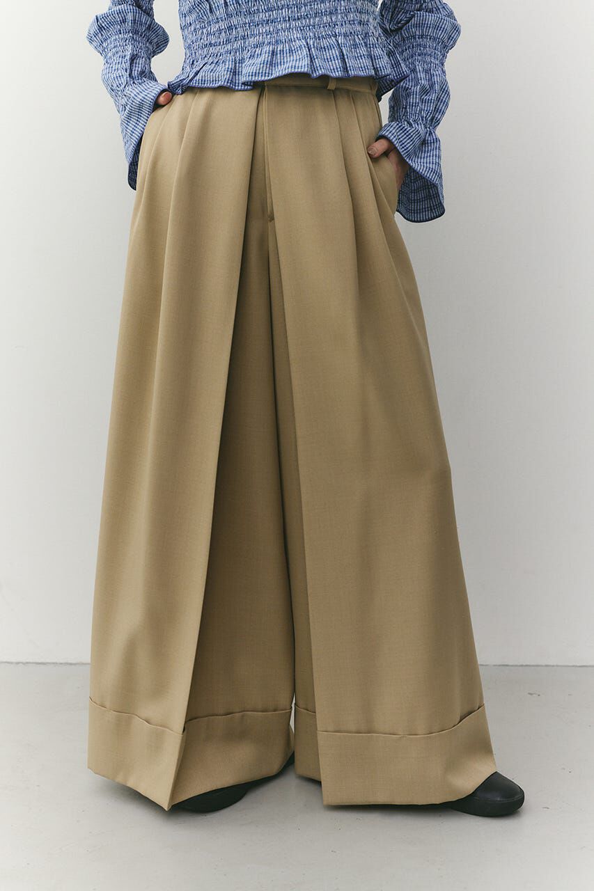 STYLEMIXER「ディープタックワイドパンツ」|その他|BEG