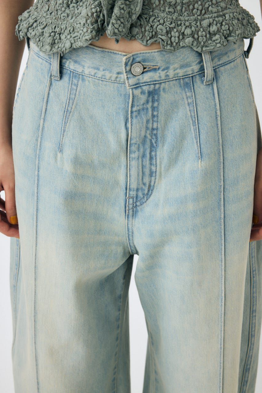 MOUSSY「PIN TUCK COCOON STRAIGHT」|デニム|