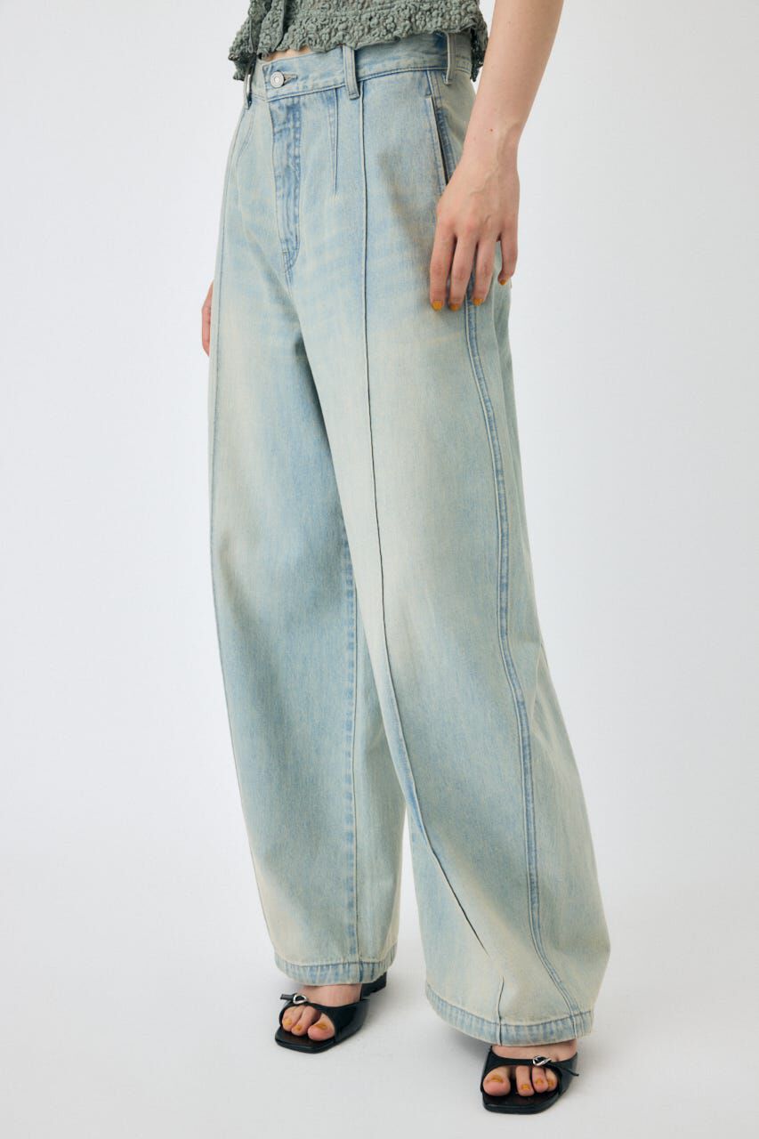 MOUSSY「PIN TUCK COCOON STRAIGHT」|デニム|