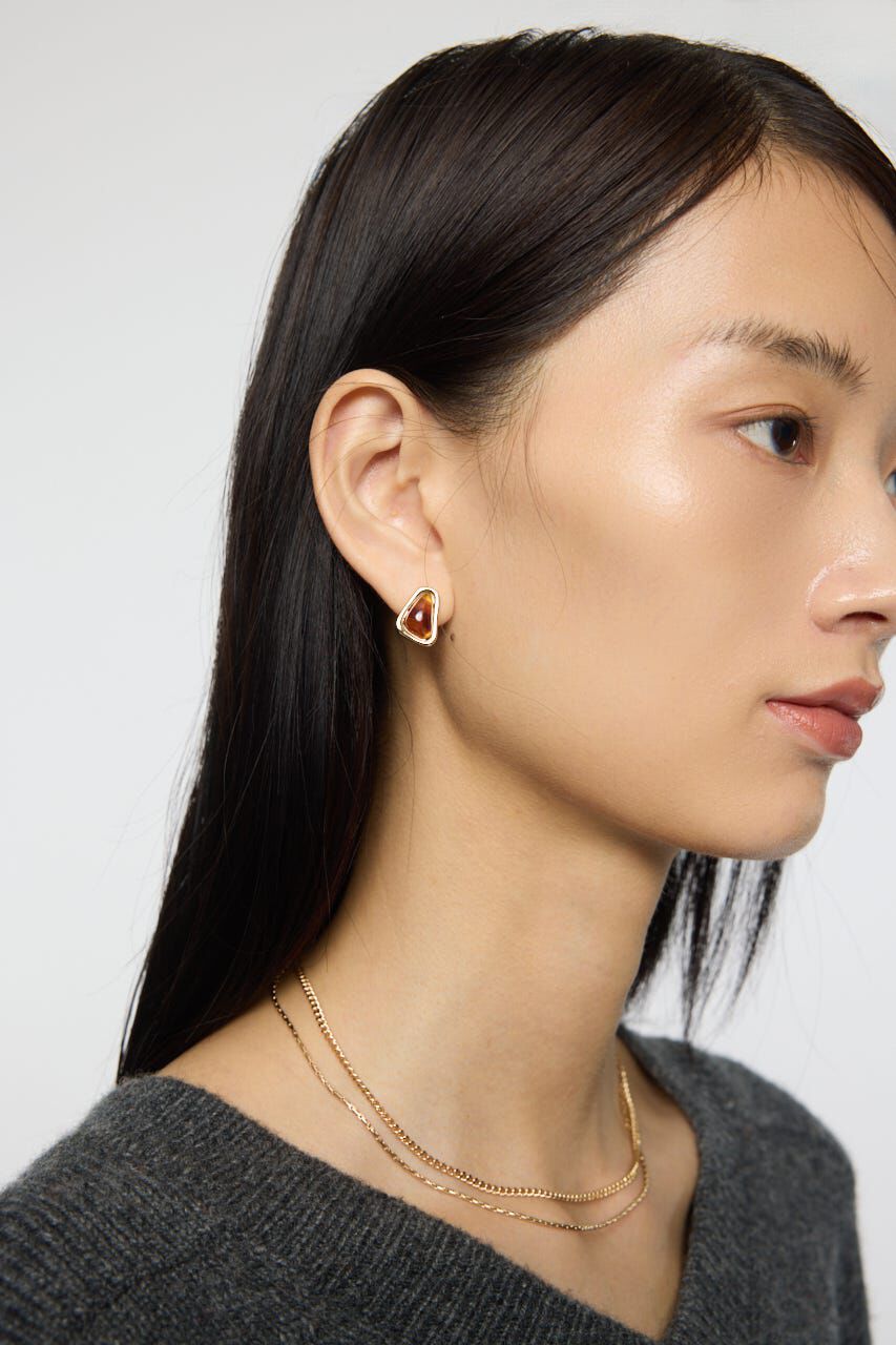 MOUSSY「CLEAR MARBLE イヤリング」|ピアス|