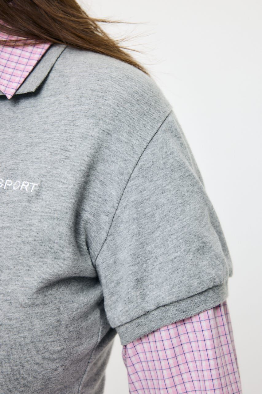 MOUSSY「SHIRT SLEEVE STRIPED POLO Tシャツ」|Tシャツ・カットソー|