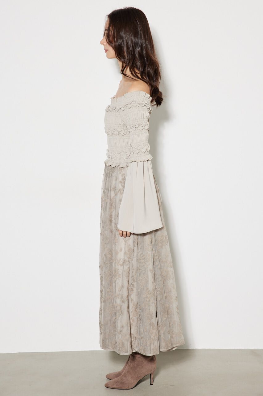 rienda「エンブロイダリーシャーリングフレア OP」|ワンピース|