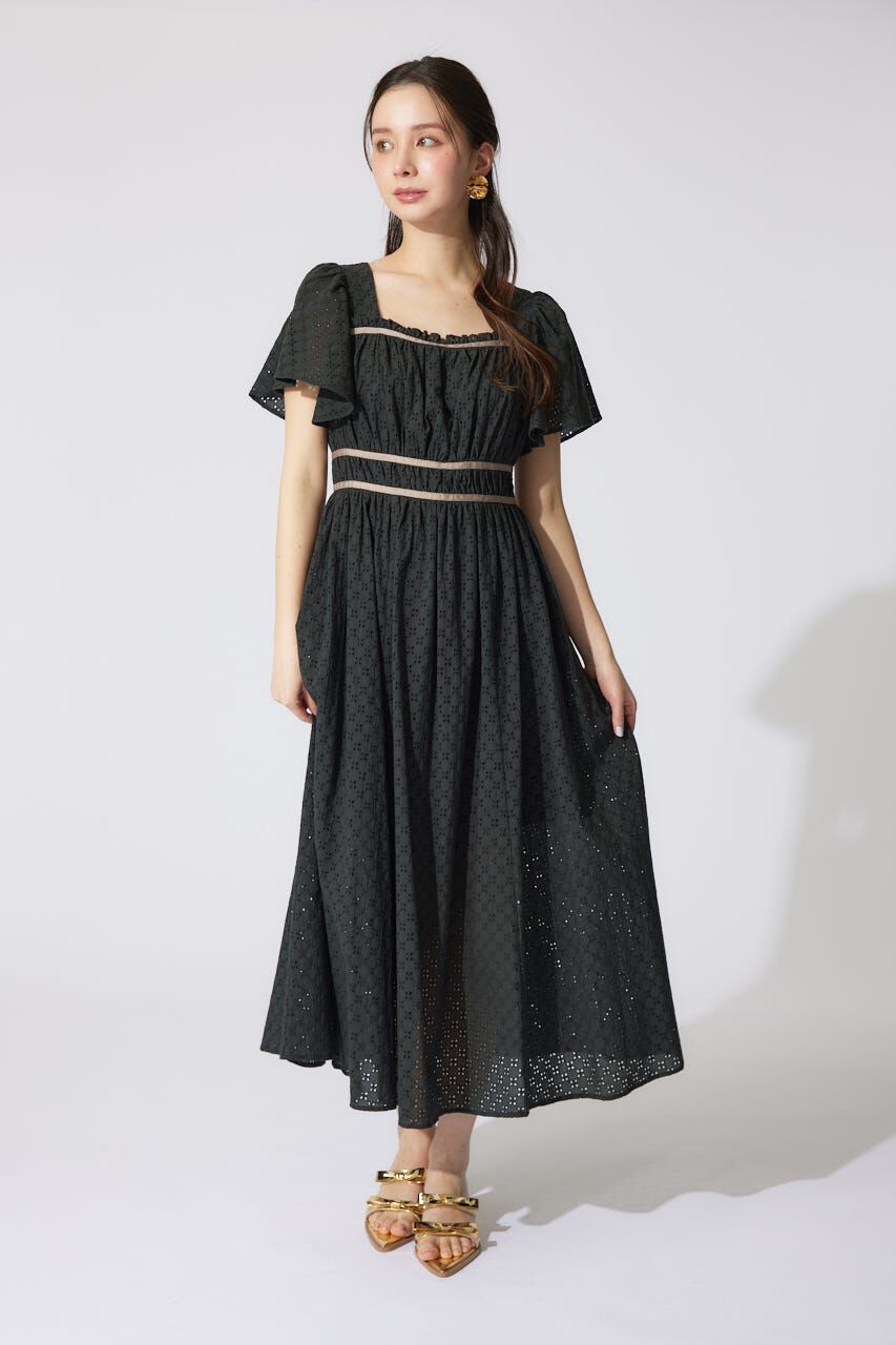 rienda「コットンレースフレアワンピース」|ワンピース|