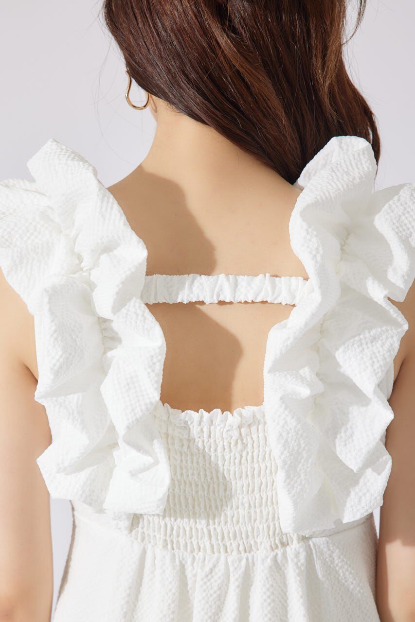 rienda「バルーンフリルスリーブワンピース」|ワンピース|