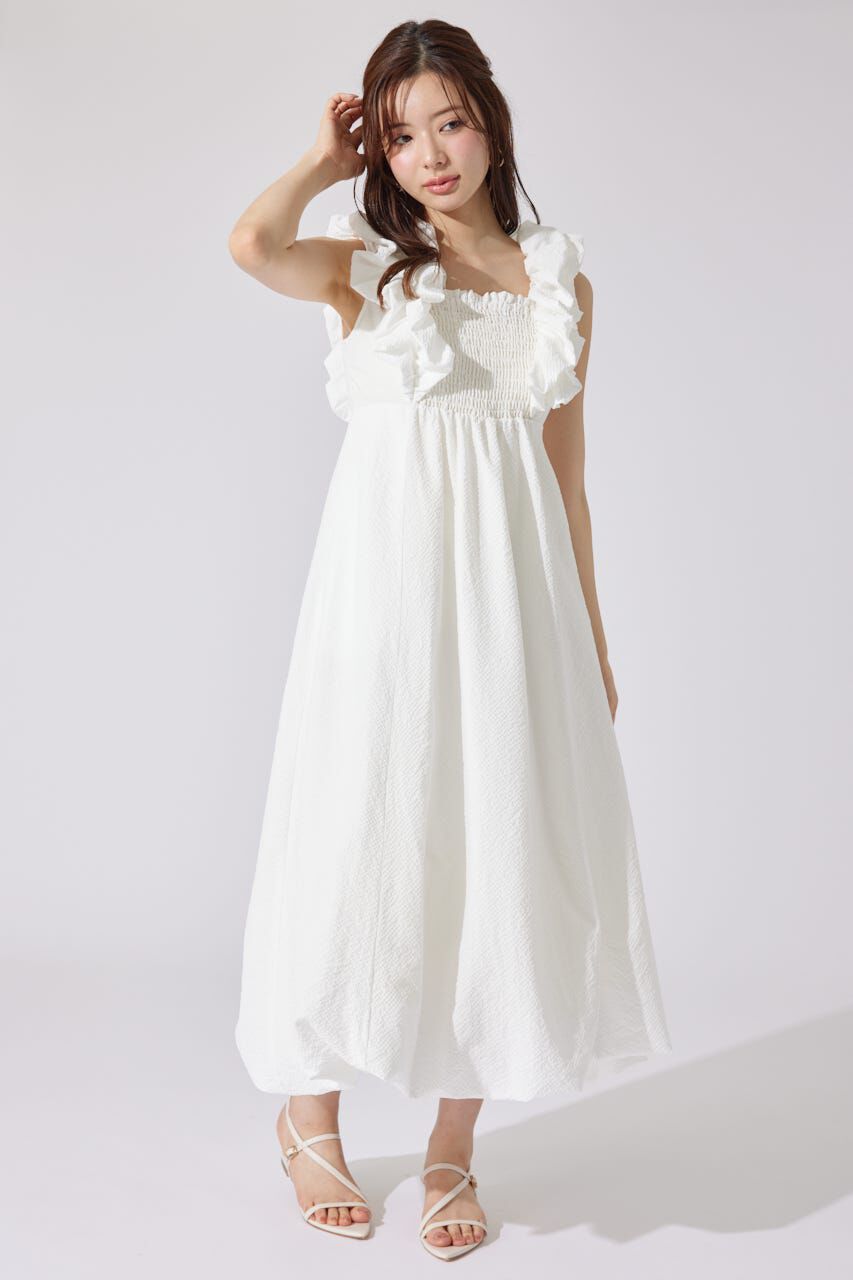 rienda「バルーンフリルスリーブワンピース」|ワンピース|