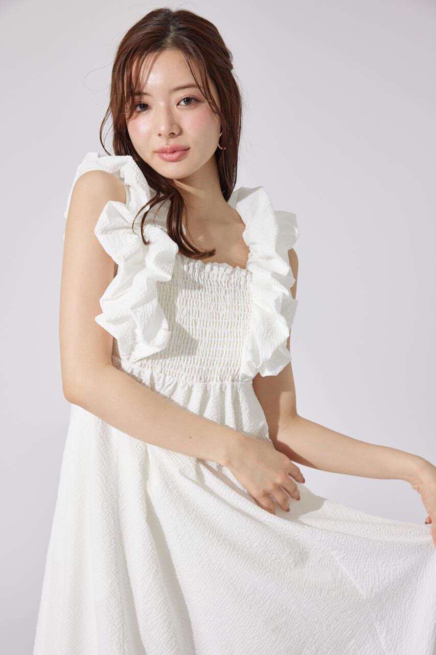 rienda「バルーンフリルスリーブワンピース」|ワンピース|