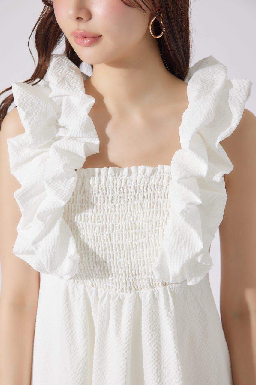 rienda「バルーンフリルスリーブワンピース」|ワンピース|