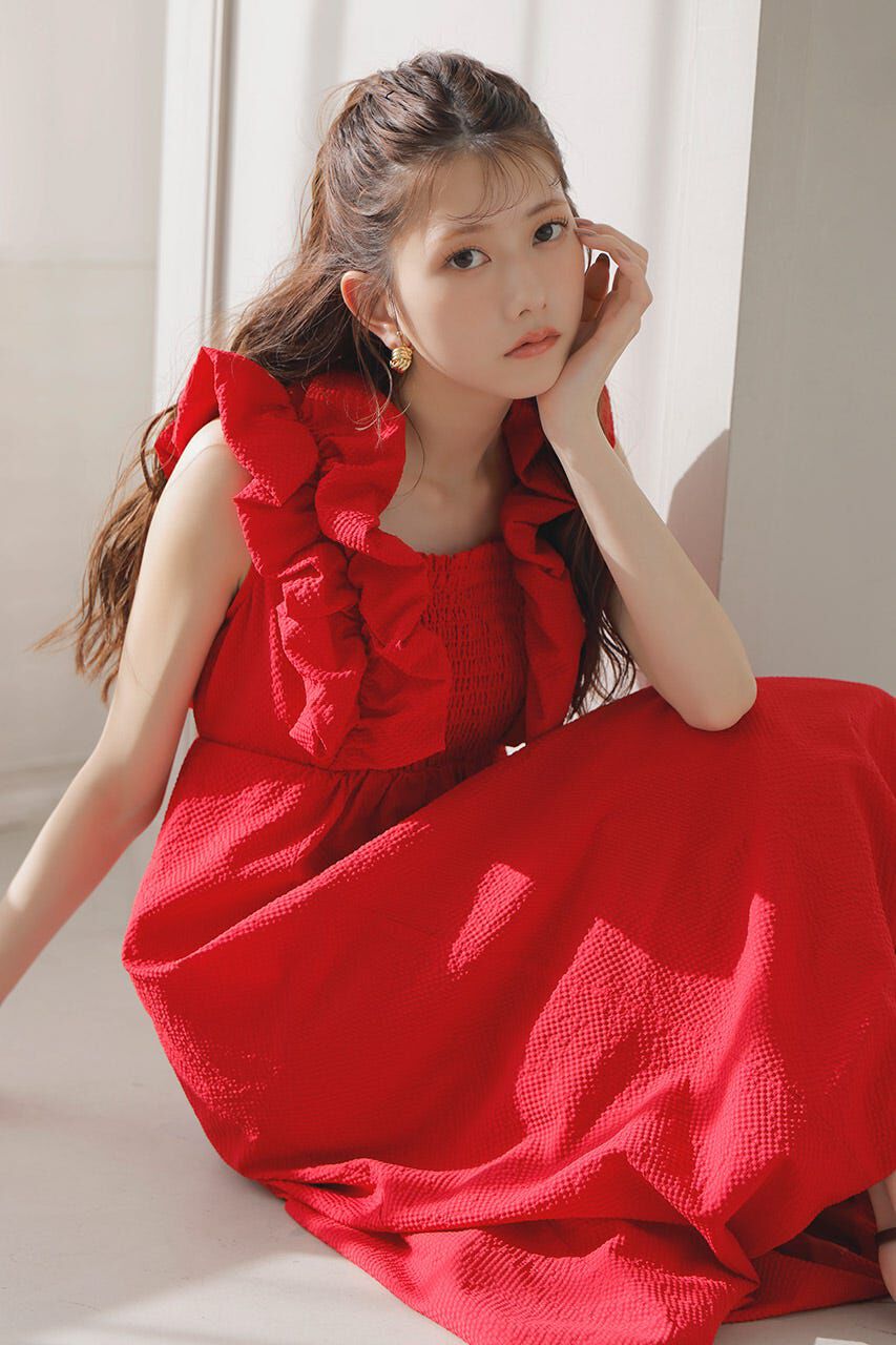 rienda「バルーンフリルスリーブワンピース」|ワンピース|