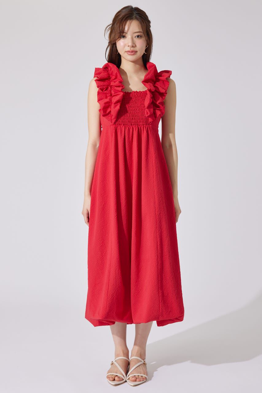 rienda「バルーンフリルスリーブワンピース」|ワンピース|