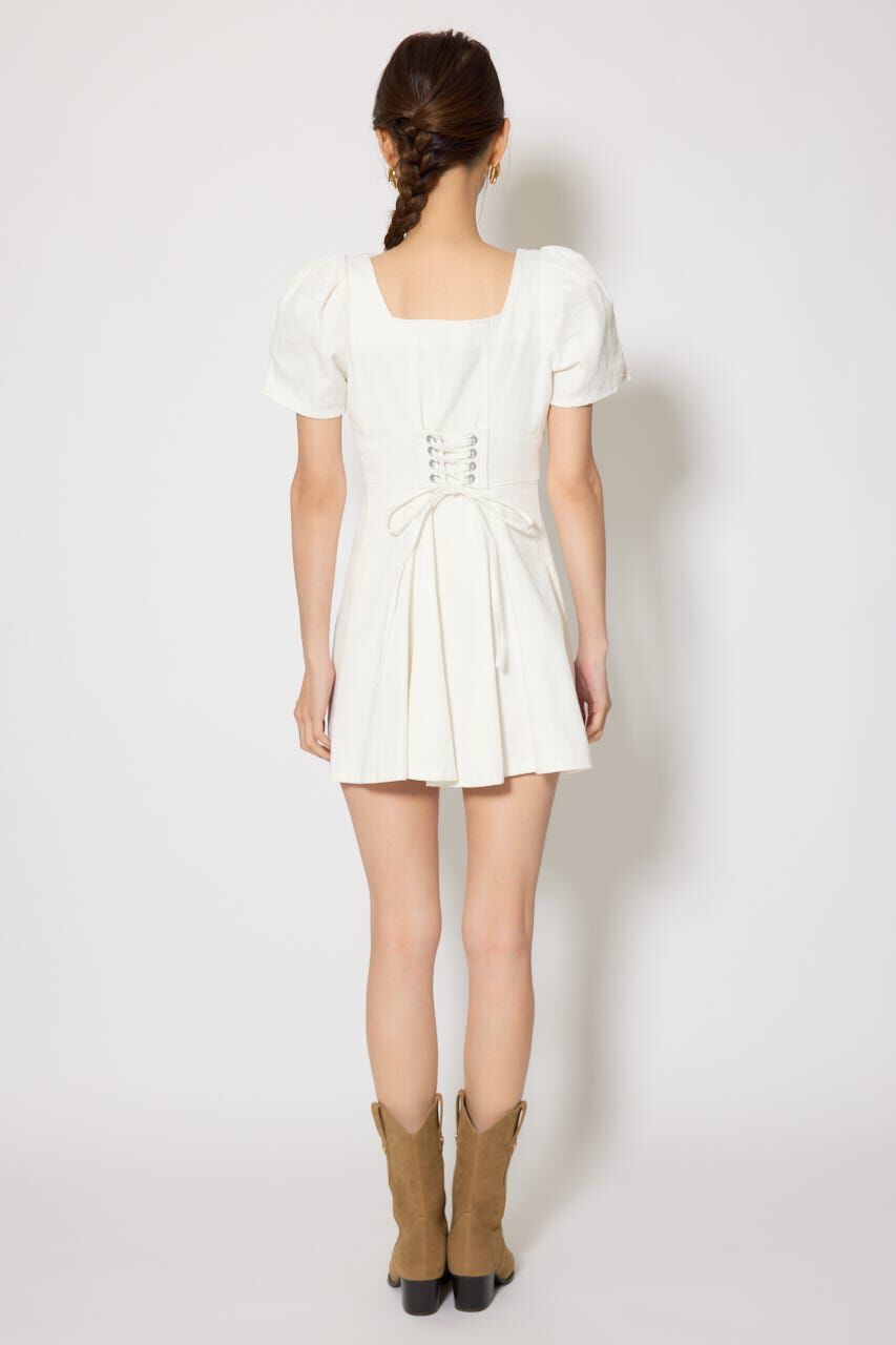 rienda「フロントジップマーメイドデニムミニワンピース」|ワンピース|