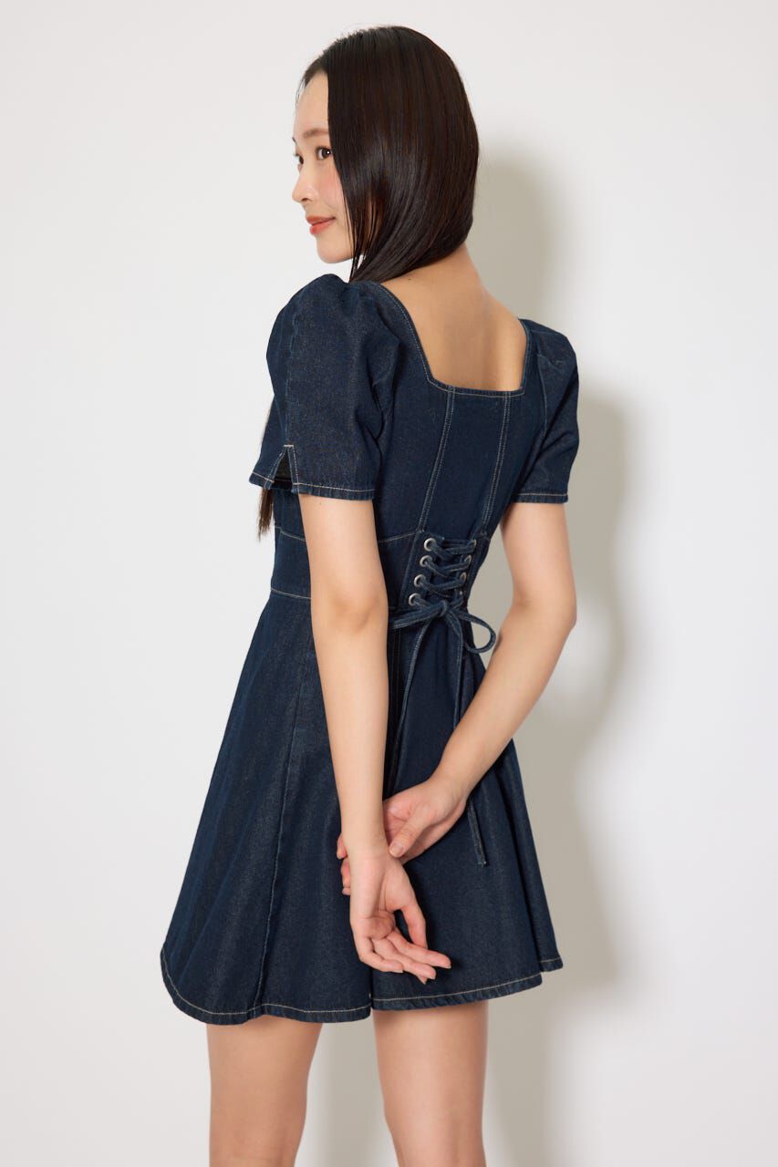 rienda「フロントジップマーメイドデニムミニワンピース」|ワンピース|