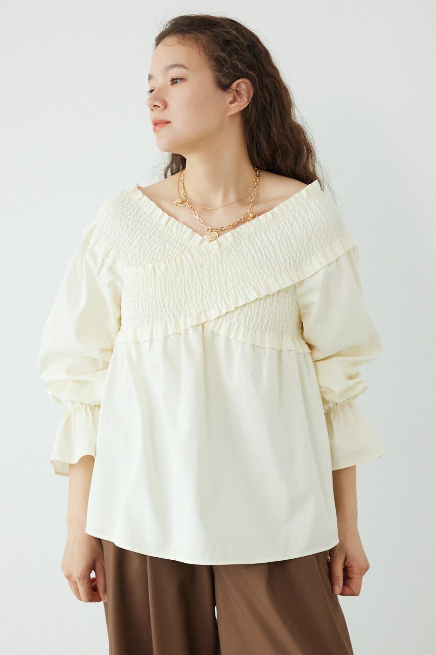 RODEO CROWNS「シャーリング2WAYトップス」|シャツ・ブラウス|