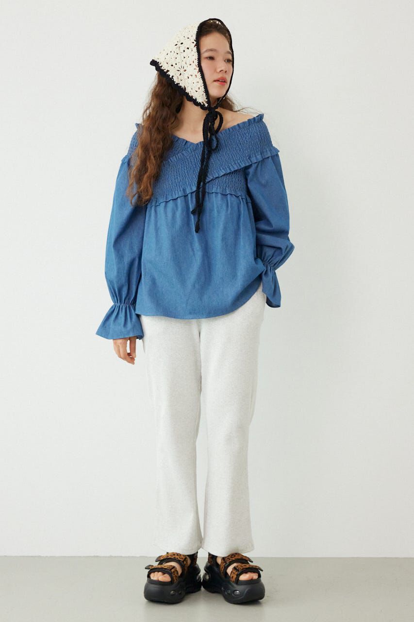 RODEO CROWNS「シャーリング2WAYトップス」|シャツ・ブラウス|