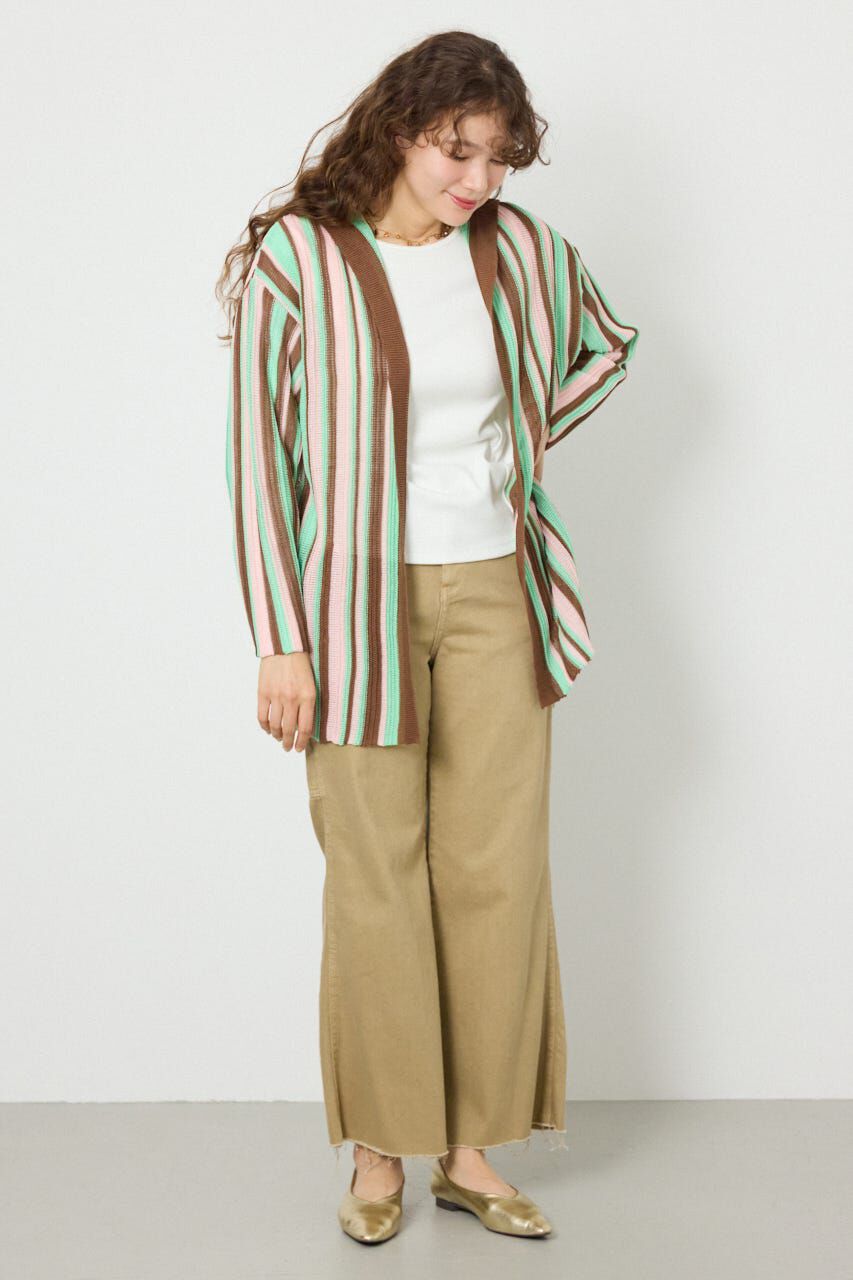 RODEO CROWNS「マルチカラーフードトッパー」|カーディガン|