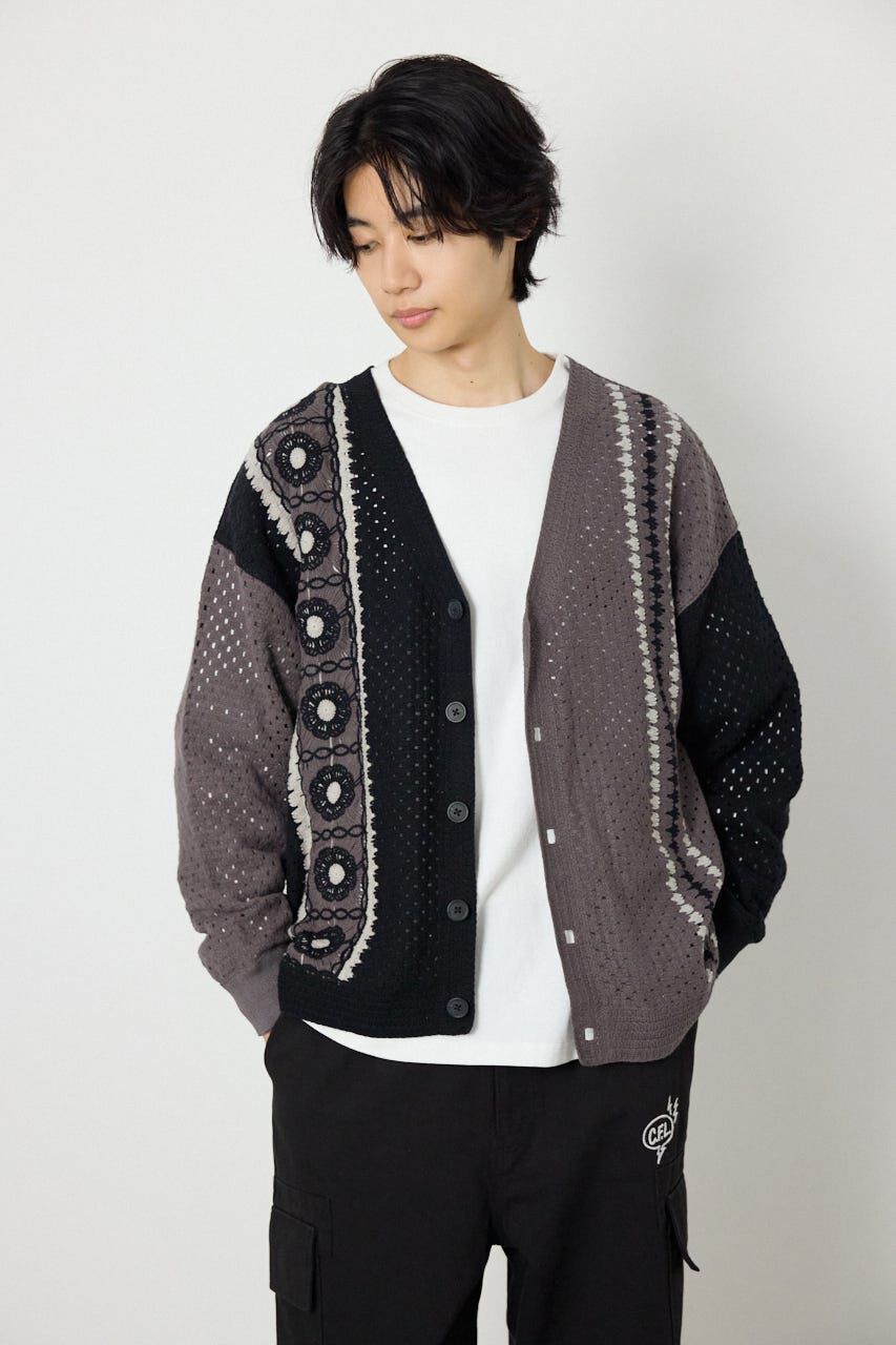 RODEO CROWNS「ランダムクロシェカーディガン」|カーディガン|BLK