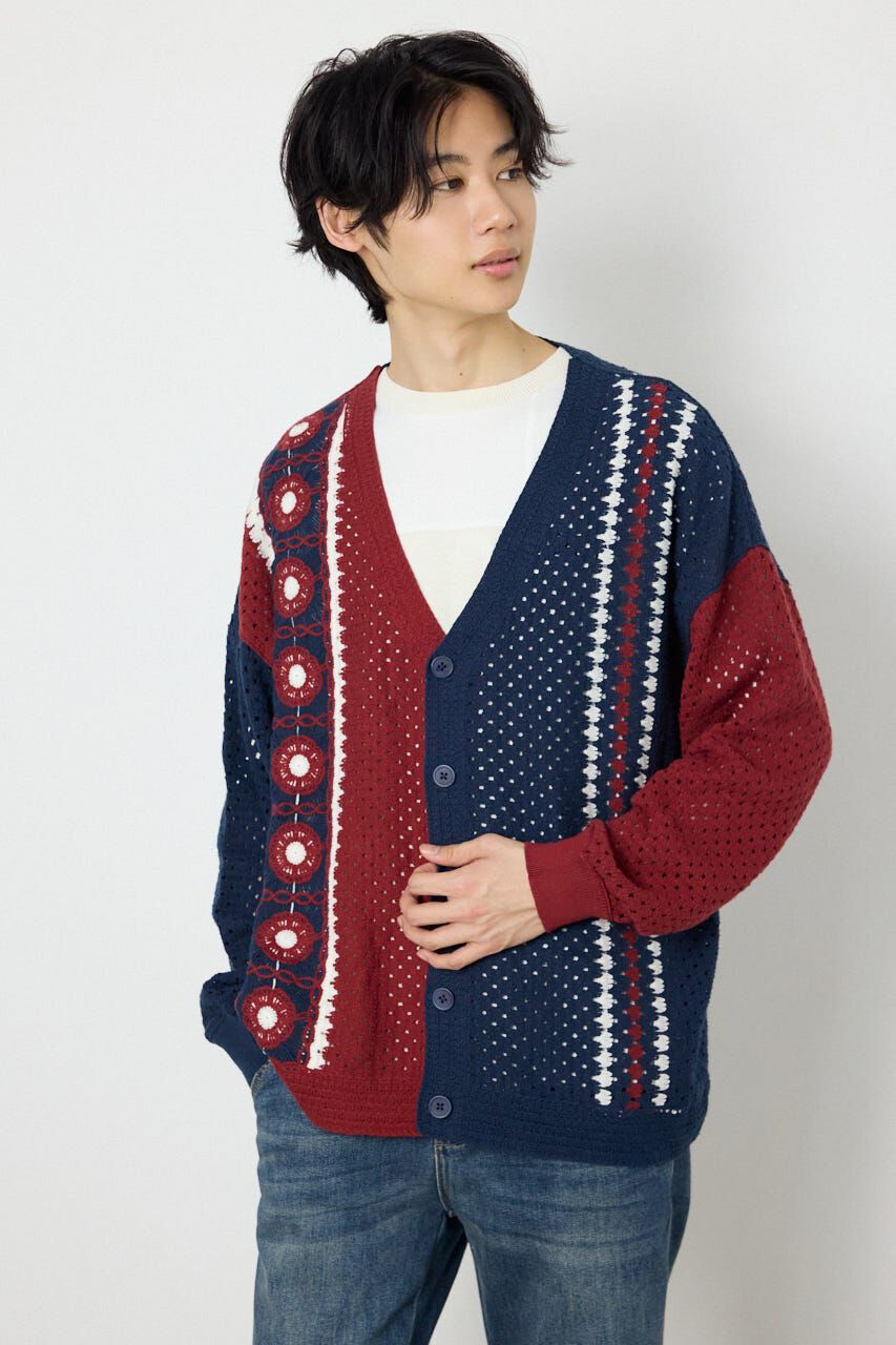 RODEO CROWNS「ランダムクロシェカーディガン」|カーディガン|NVY