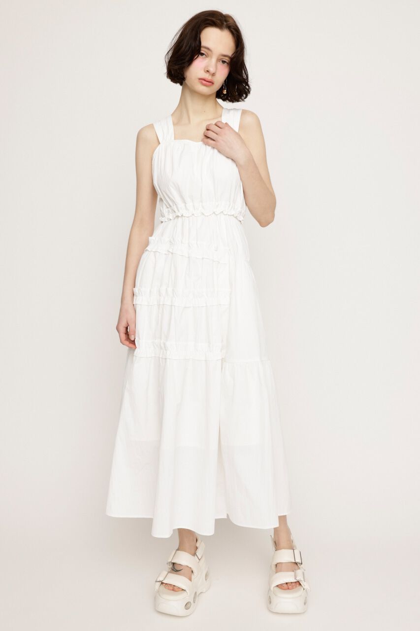 SLY「ASYMMETRY FRILL ロングワンピース」|ワンピース|