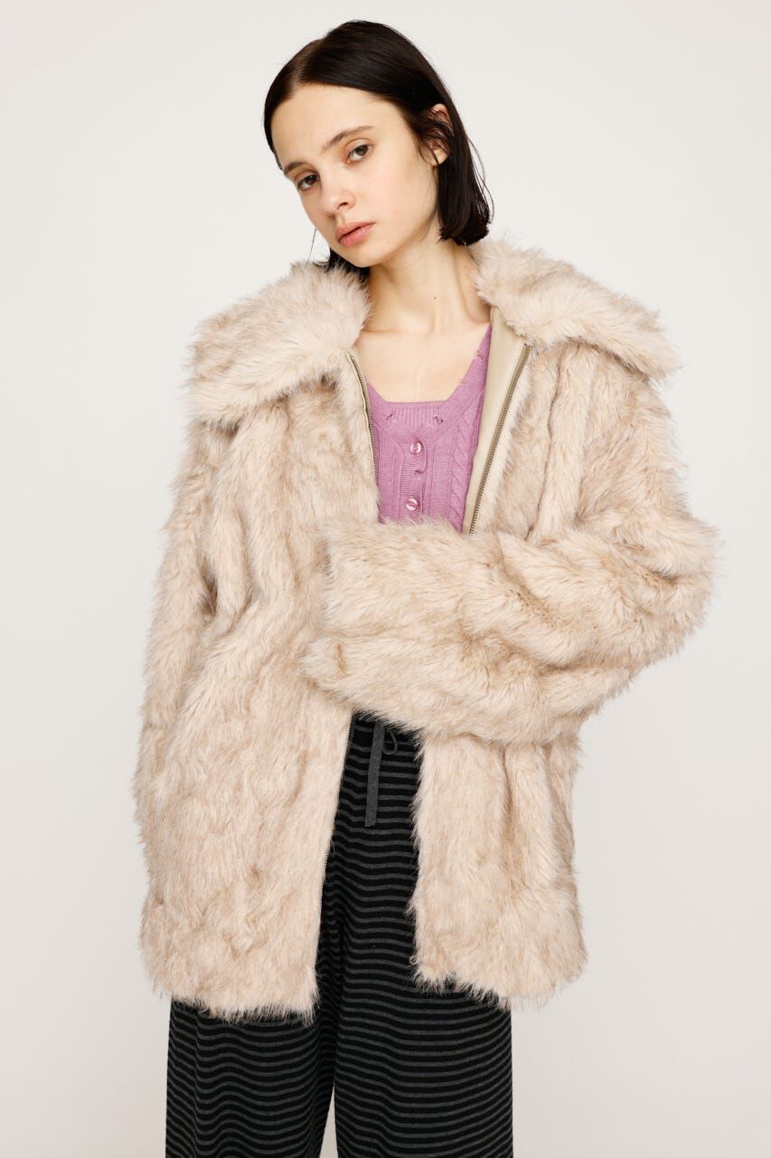 SLY「BIG COLLAR FUR コート」|その他|