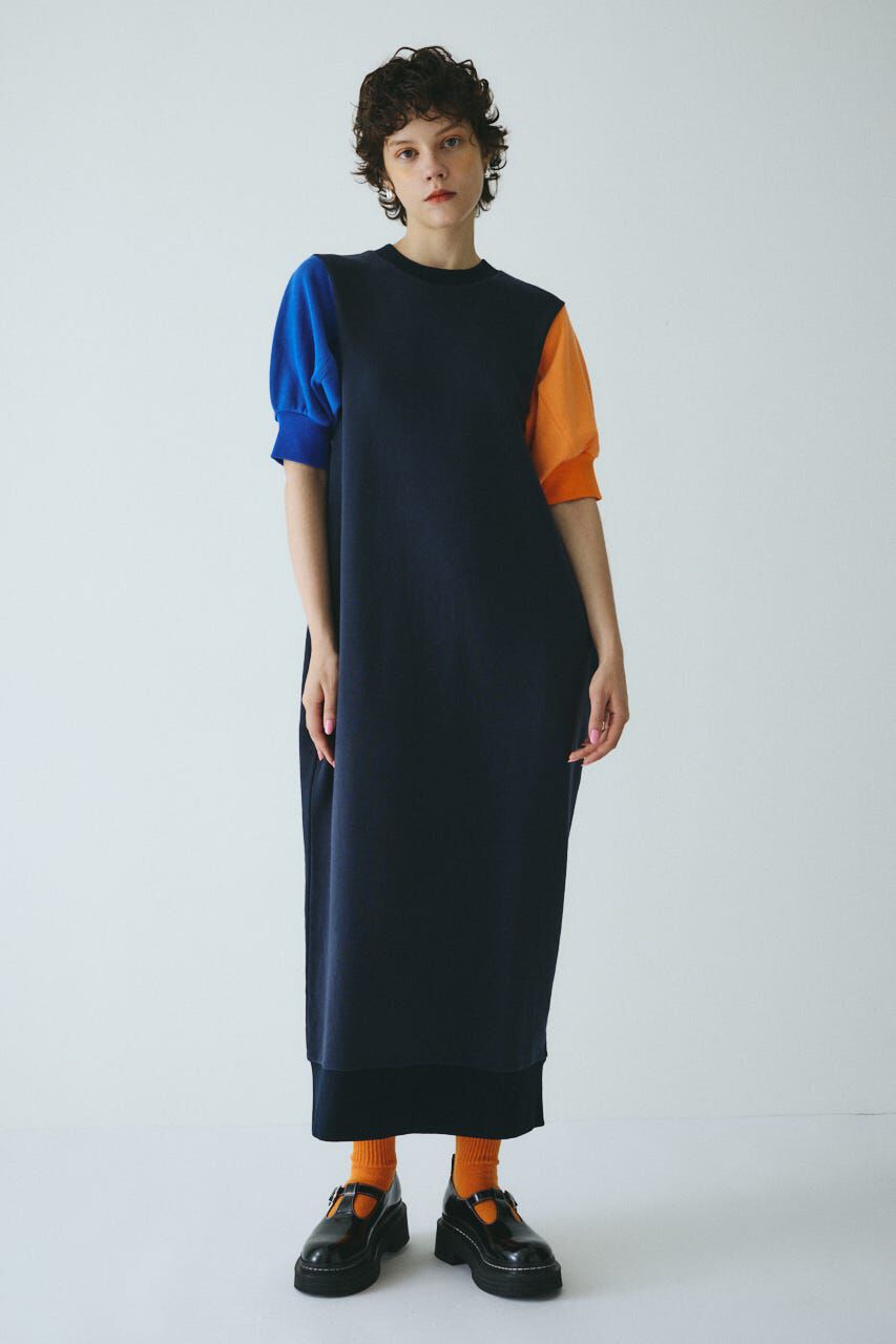 HeRIN.CYE「Balloon sleeve cut dress」|ワンピース|柄NVY5