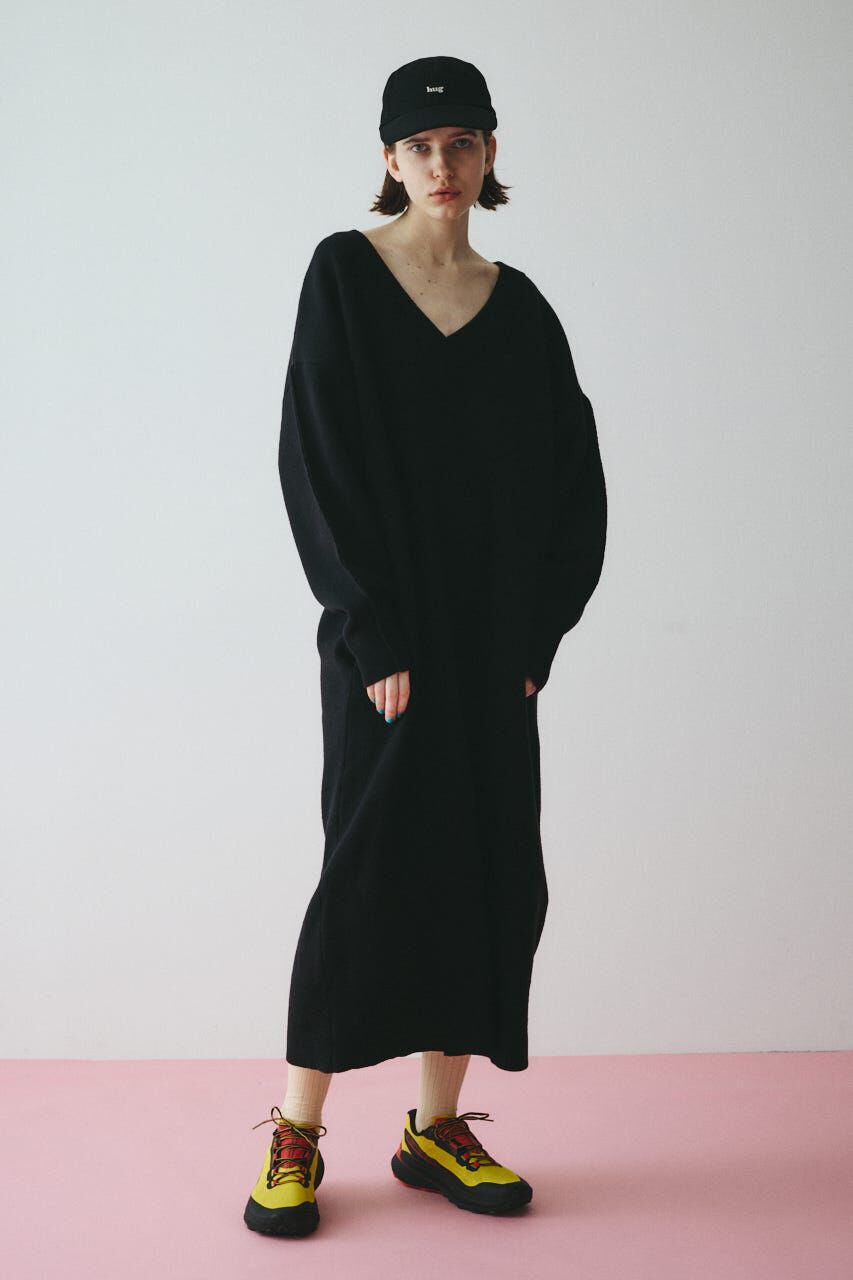 HeRIN.CYE「V neck knit one piece」|ワンピース|