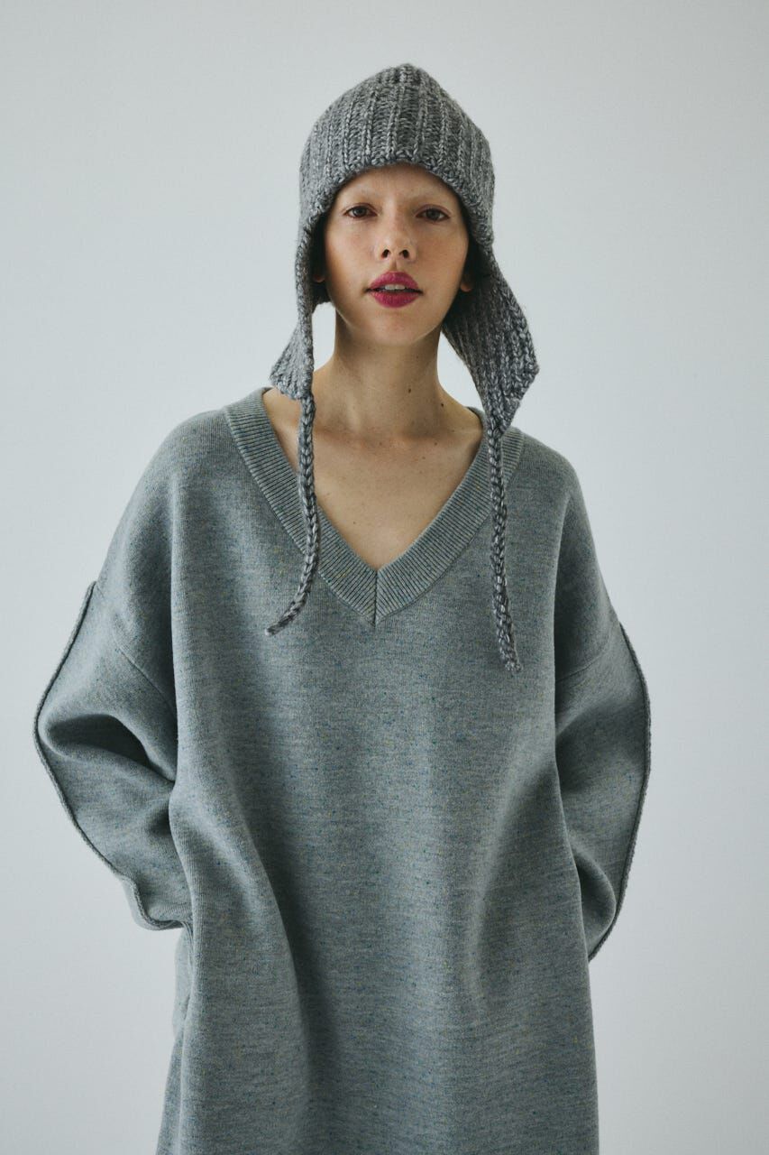 HeRIN.CYE「V neck knit one piece」|ワンピース|