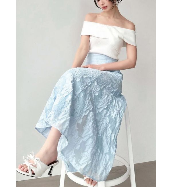 RESEXXY「シアーフラワースカート」|スカート|ブルー