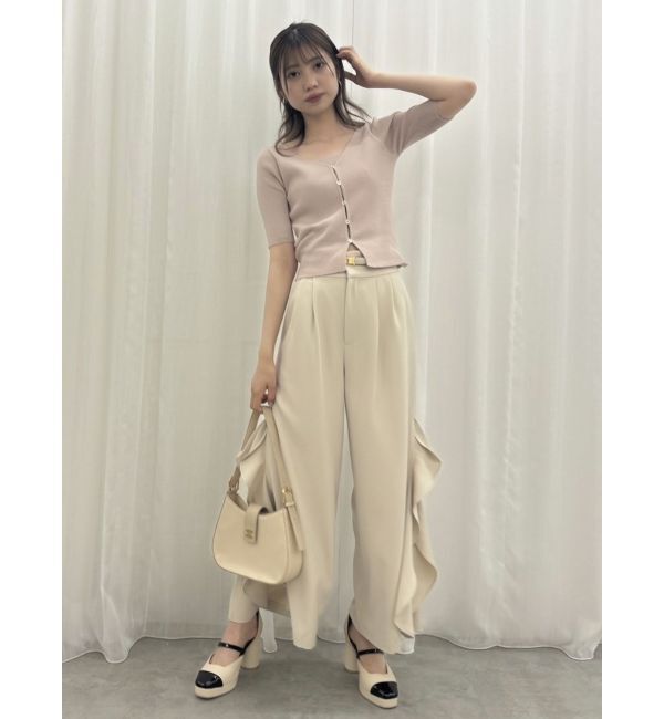 dazzlin「フリルスリットワイドパンツ」|その他|