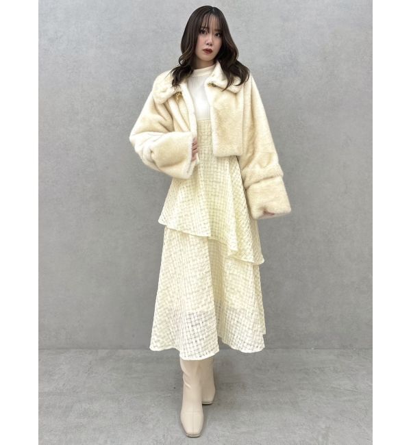 dazzlin「バックリボンティアードコンビワンピース」|ワンピース|