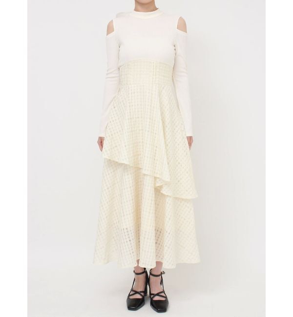 dazzlin「バックリボンティアードコンビワンピース」|ワンピース|