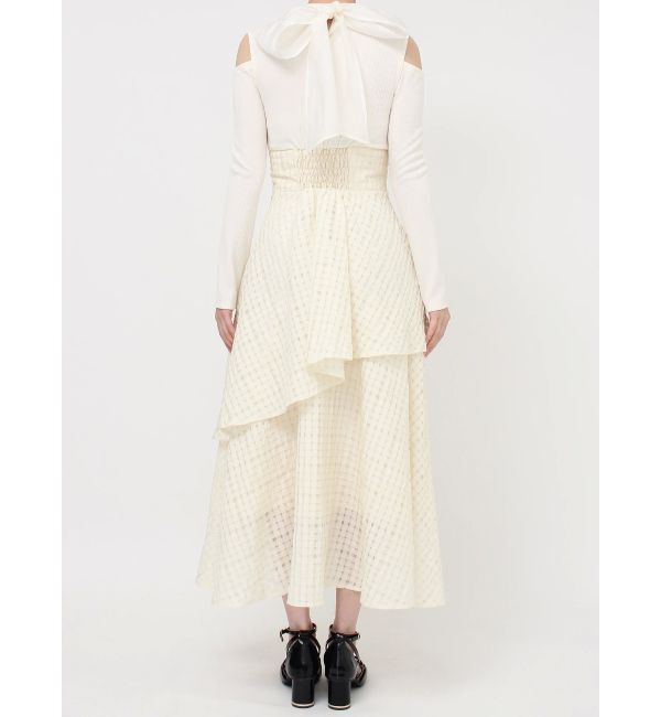 dazzlin「バックリボンティアードコンビワンピース」|ワンピース|