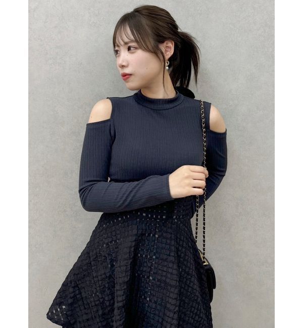 dazzlin「バックリボンティアードコンビワンピース」|ワンピース|