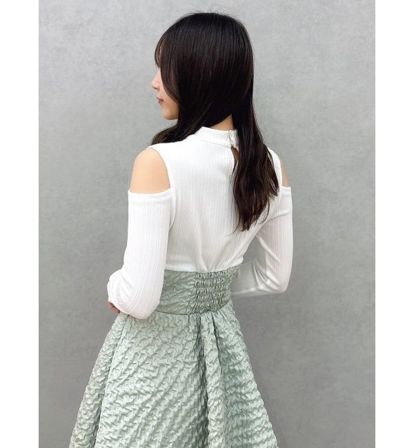 dazzlin「バックリボンティアードコンビワンピース」|ワンピース|