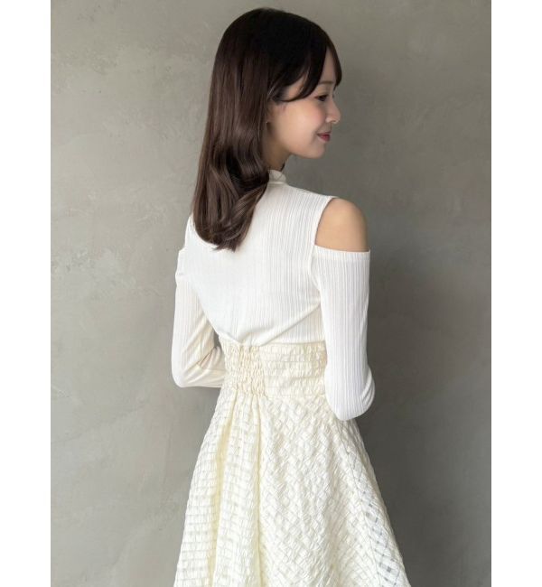 dazzlin「バックリボンティアードコンビワンピース」|ワンピース|